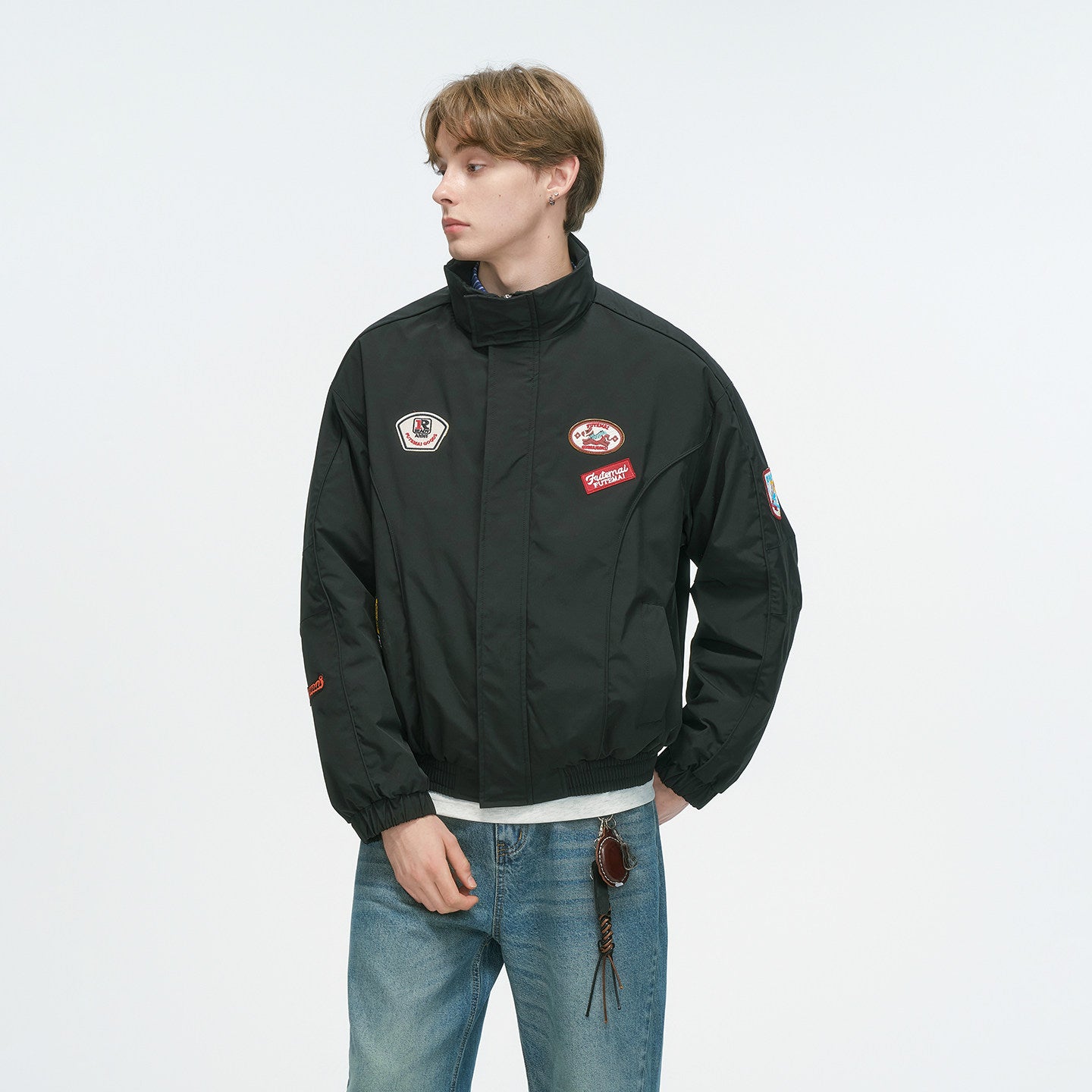 レーシングワッペン 中綿スタンドカラージャケット N6331