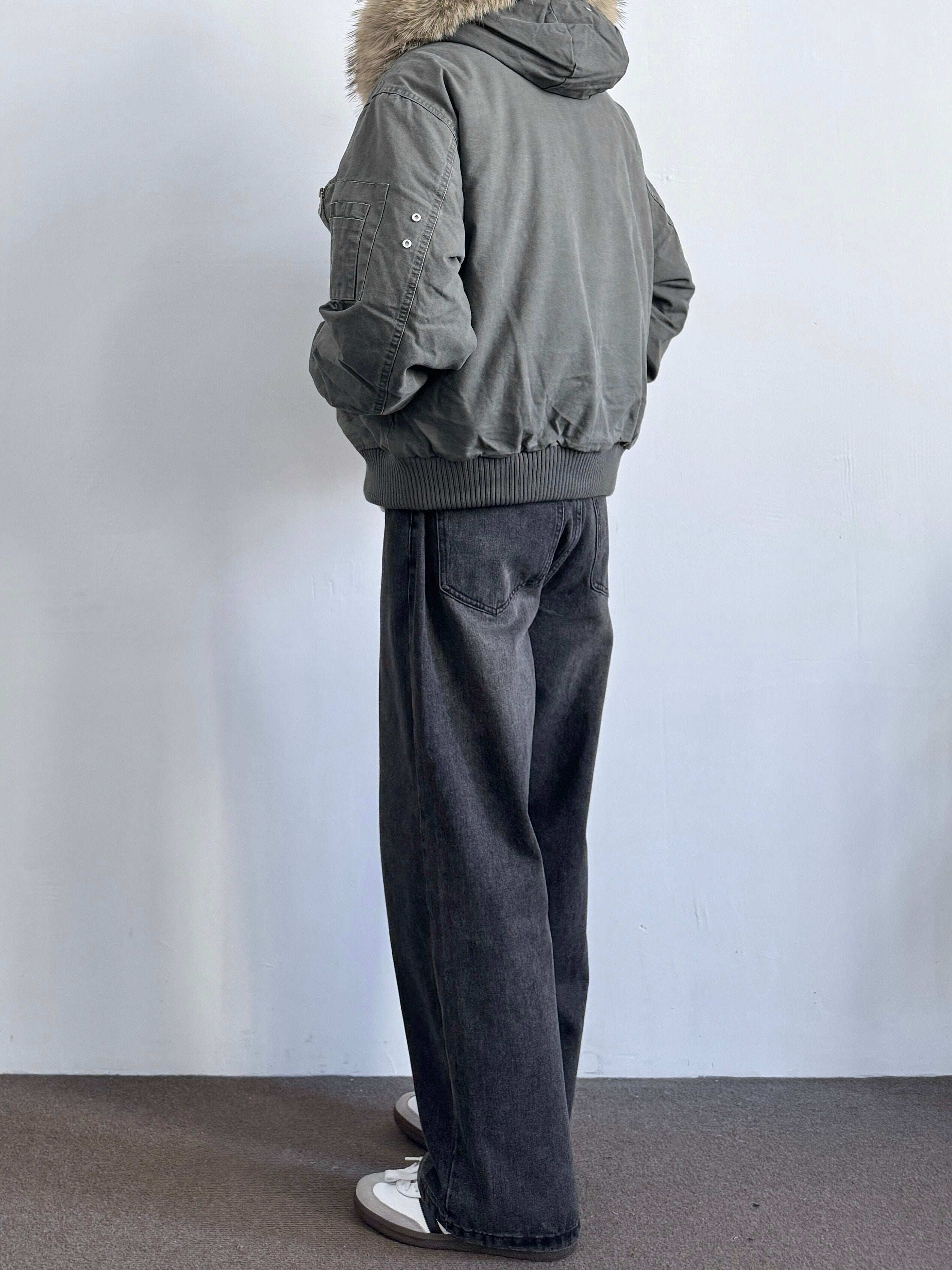 ヴィンテージ調 90ダウンフーディー　N6643