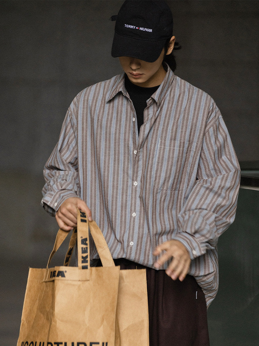 ストライプ オーバーサイズシャツ N6730
