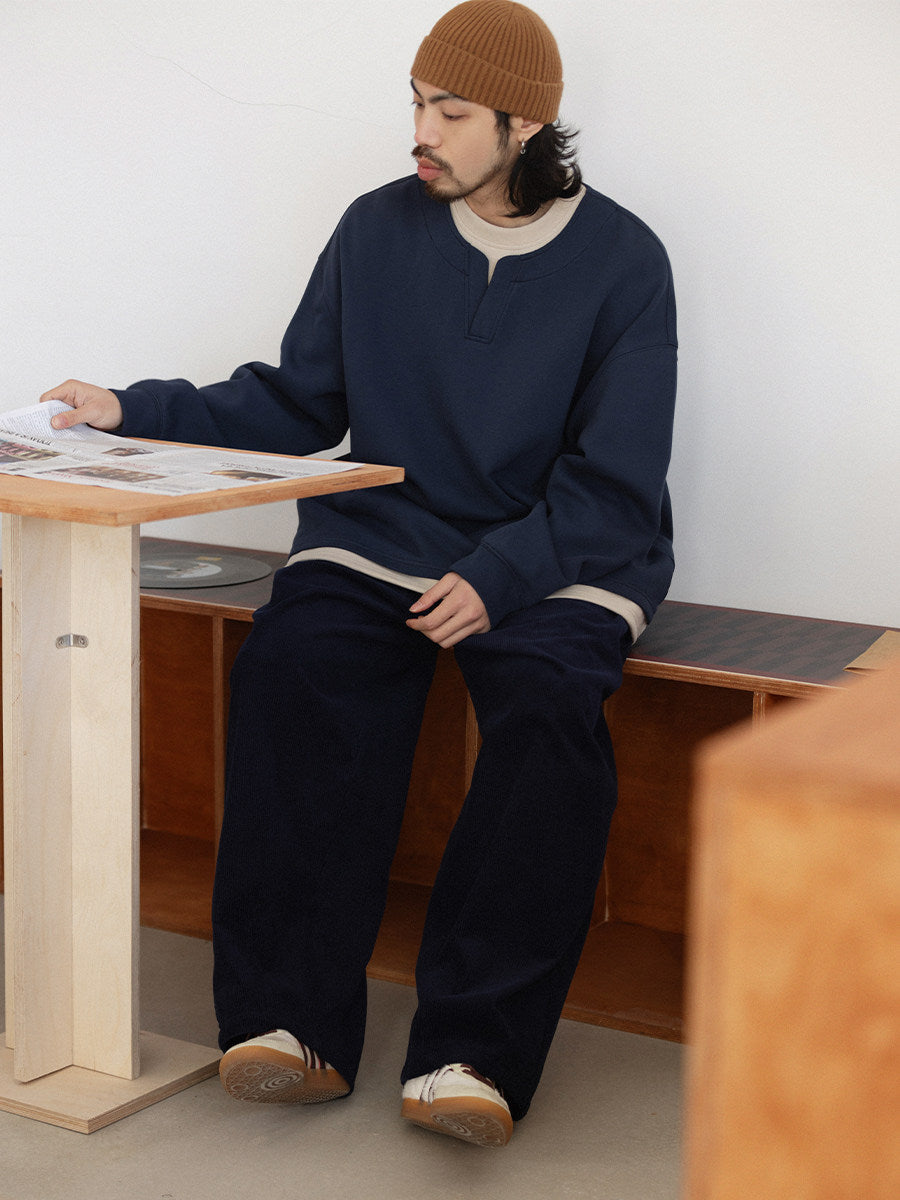 レイヤード風 ネイビースウェット  N6727