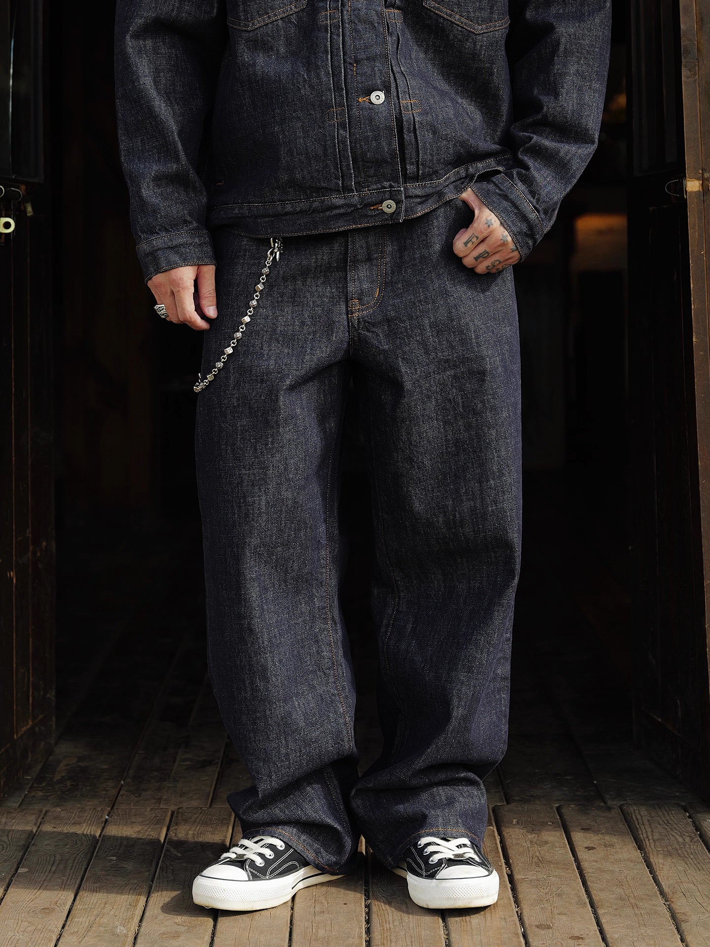 16ozスラブデニム・ワイドストレート N5999