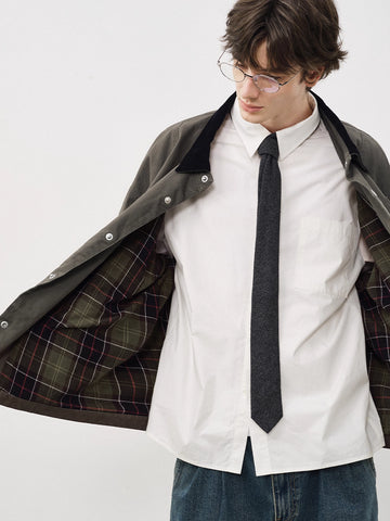 コーデュロイ襟 裏地付きハンティングジャケット N5844