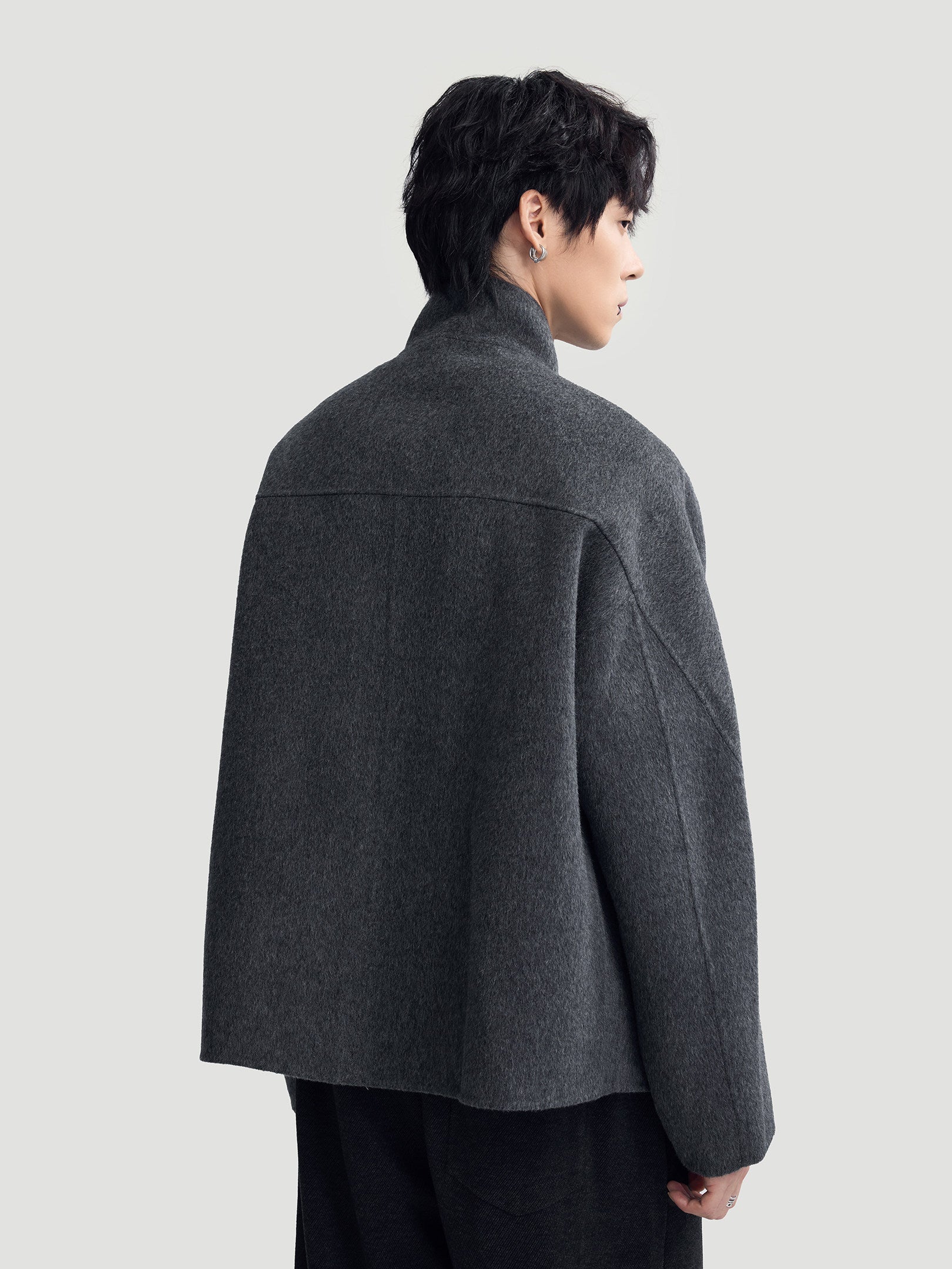 リバーシブル ダブルフェイス ウールコート N6476