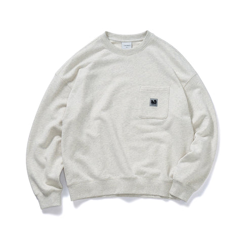 Heavyweight Fleece Sweatshirt with Embroidered Pocket   N5818