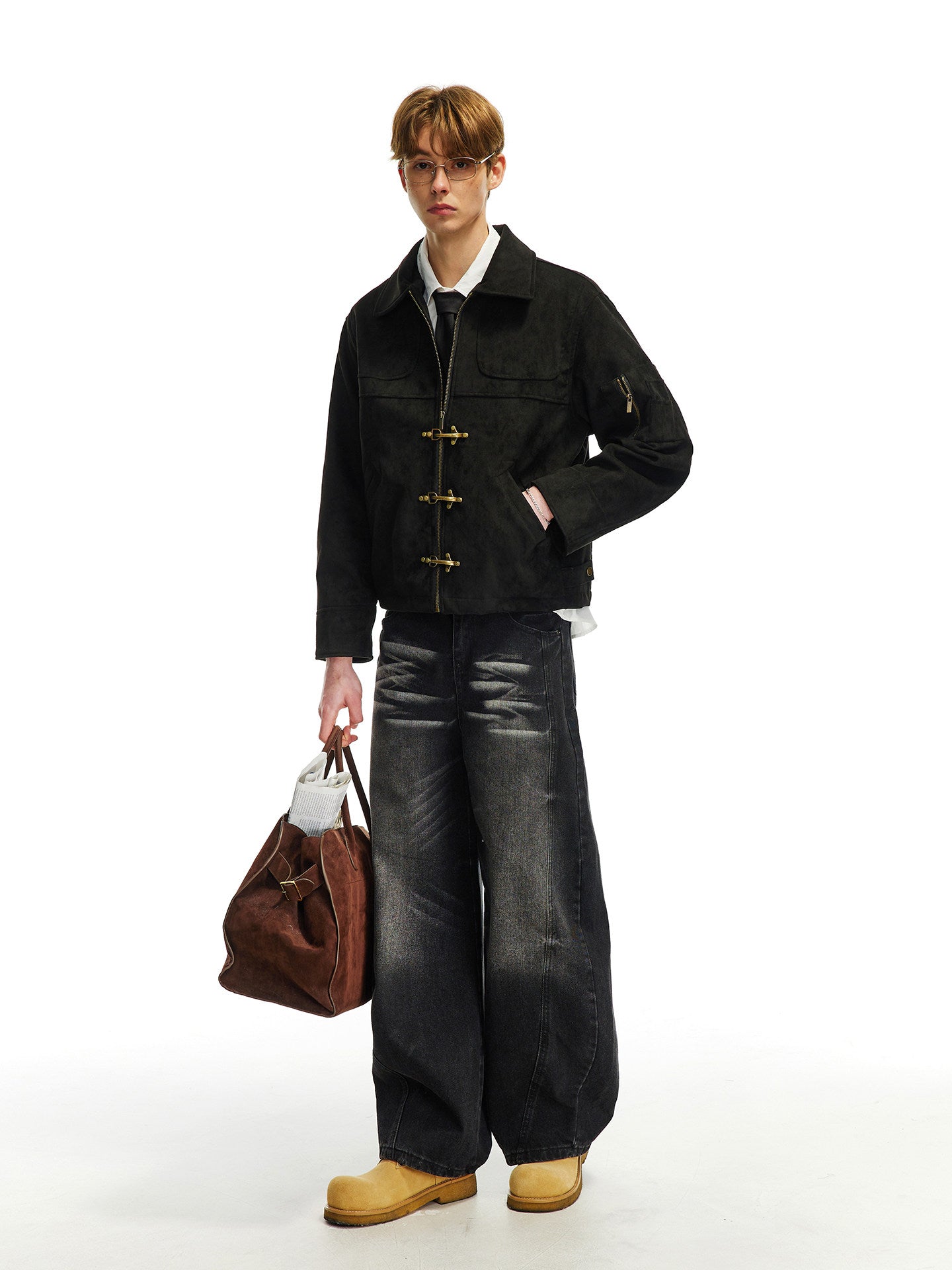 ヴィンテージスエード デコンストラクト ショートブルゾン N6616