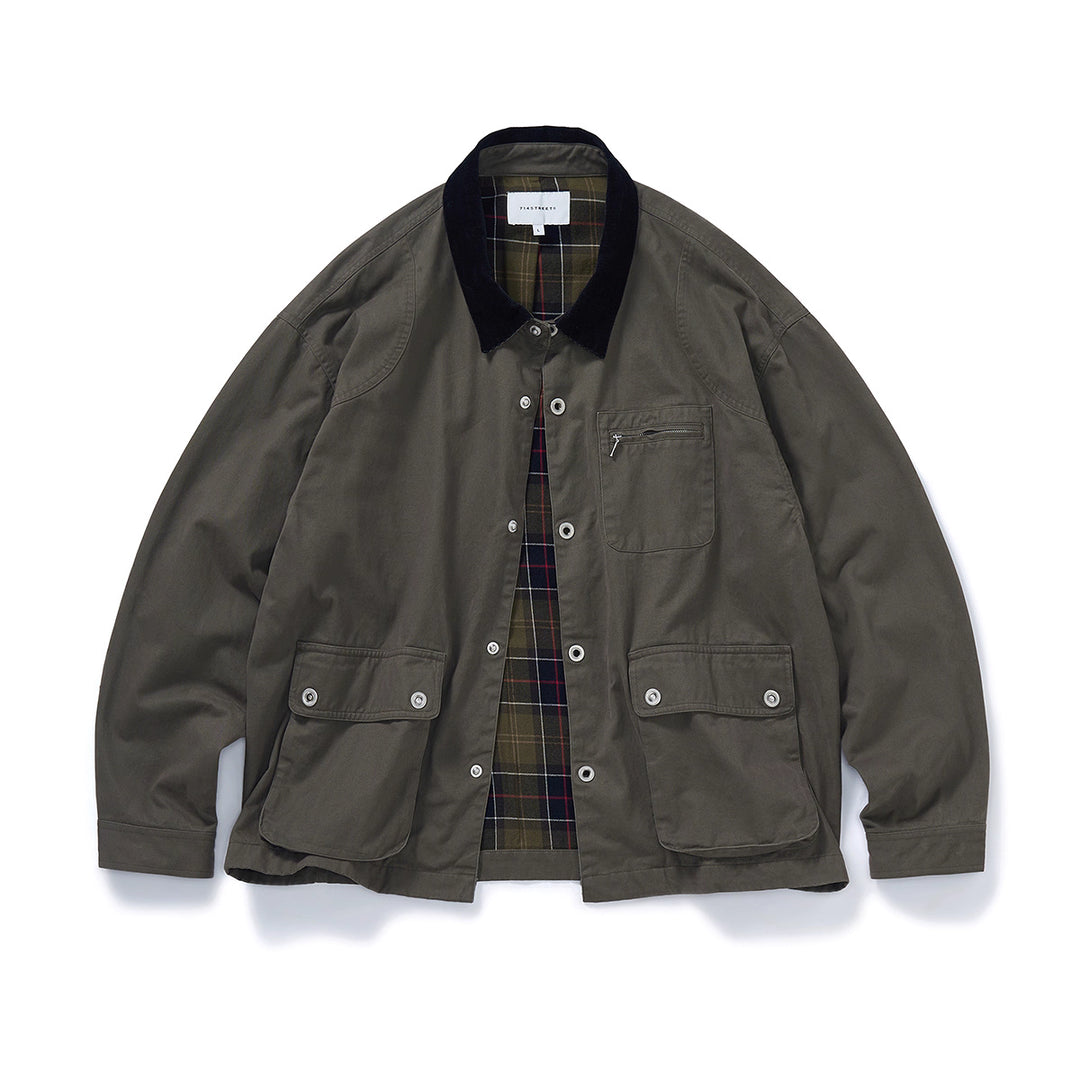 コーデュロイ襟 裏地付きハンティングジャケット N5844