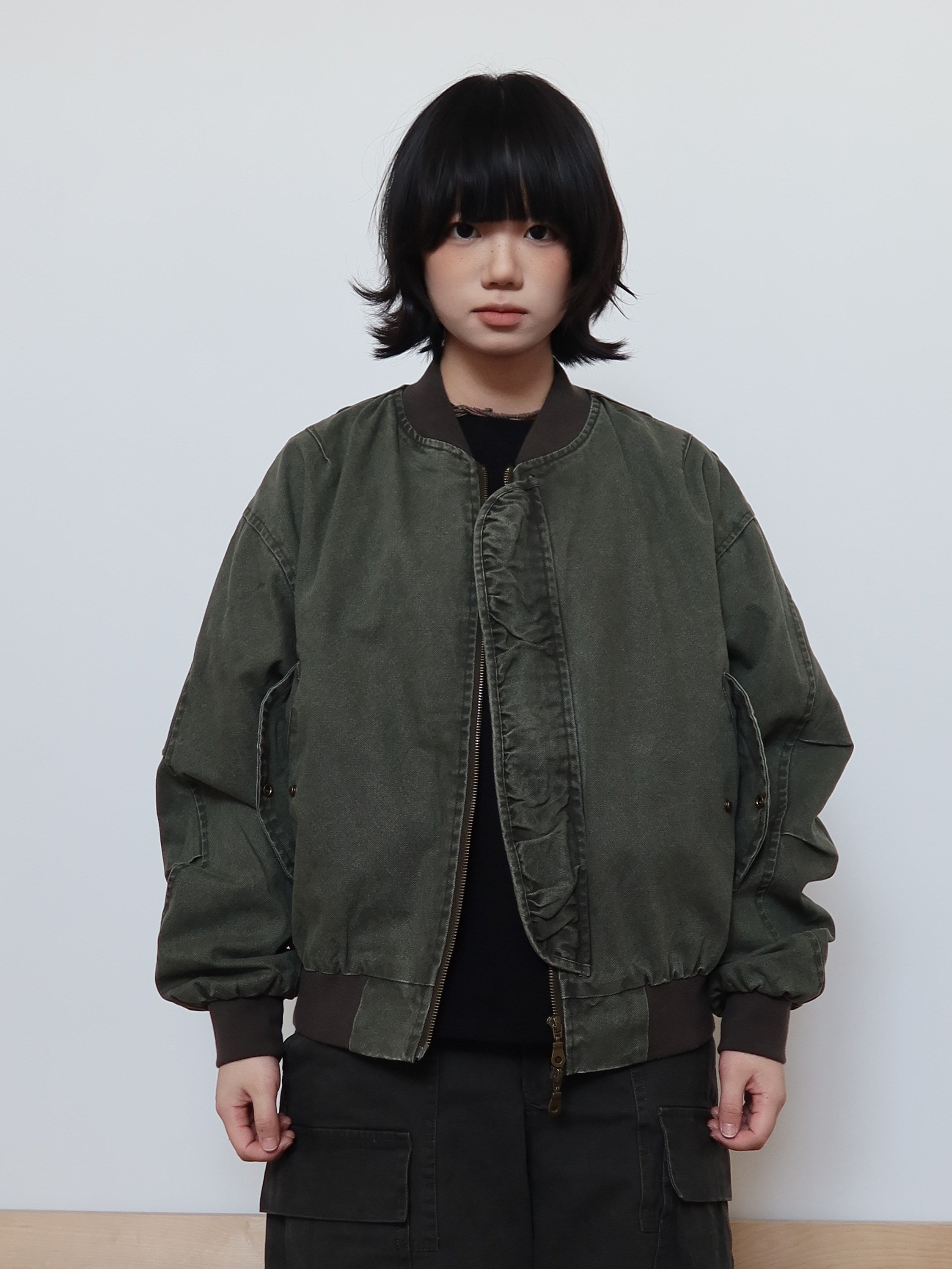 ヴィンテージウォッシュ ボクシーMA-1 フライトジャケット　N6410