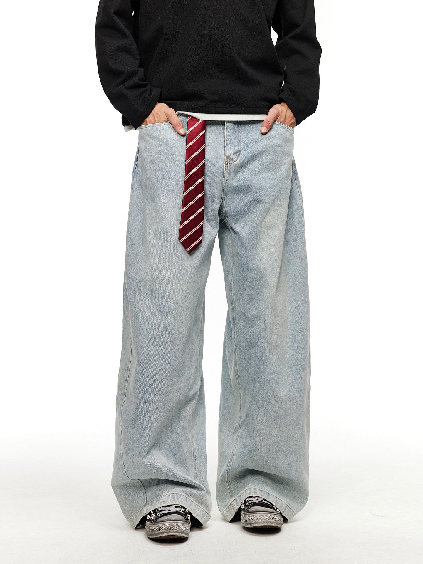 ヴィンテージドレープ カーブワイドデニム N6549