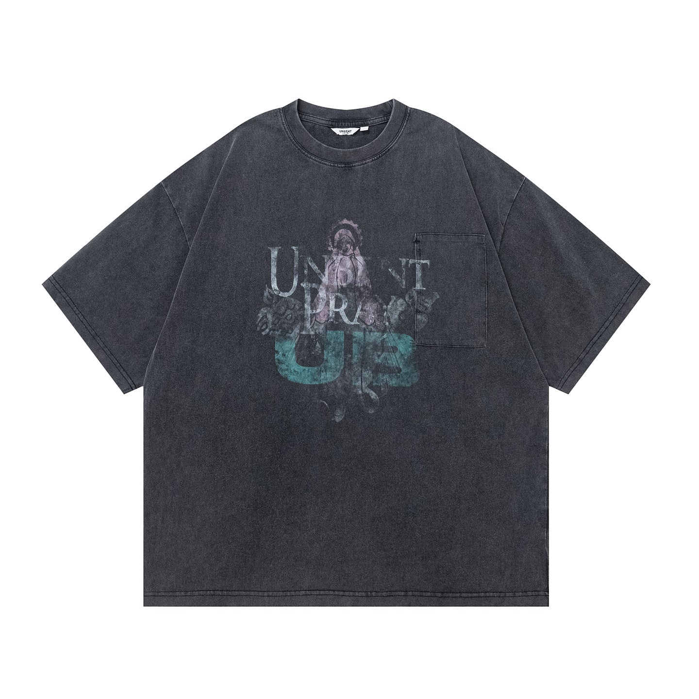 コットン300g サンドウォッシュ グラフィックTシャツ N7073