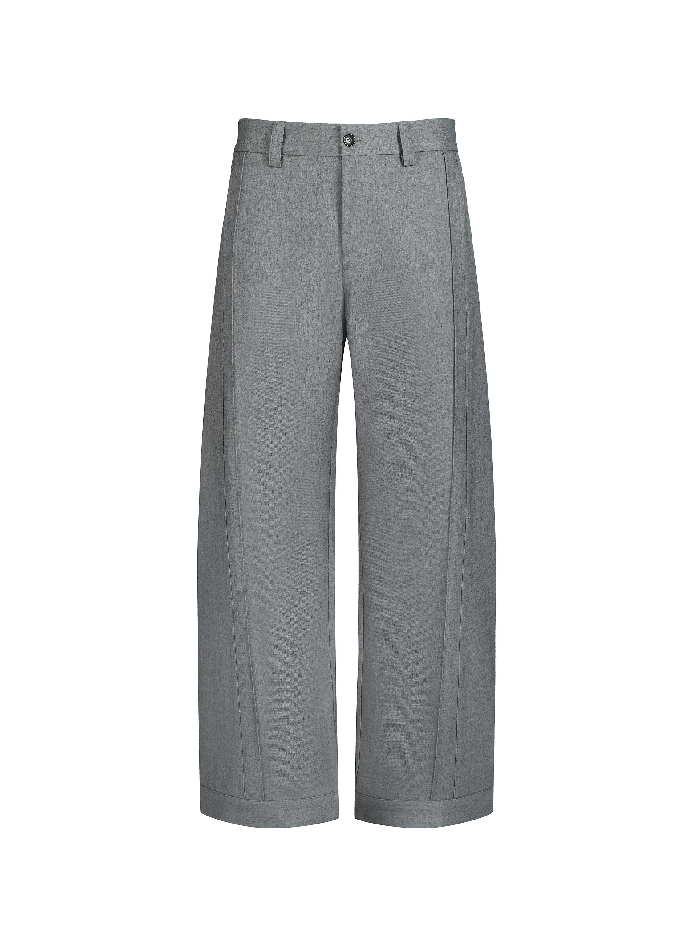 プリーツキルティング テーパードスラックス　N6474