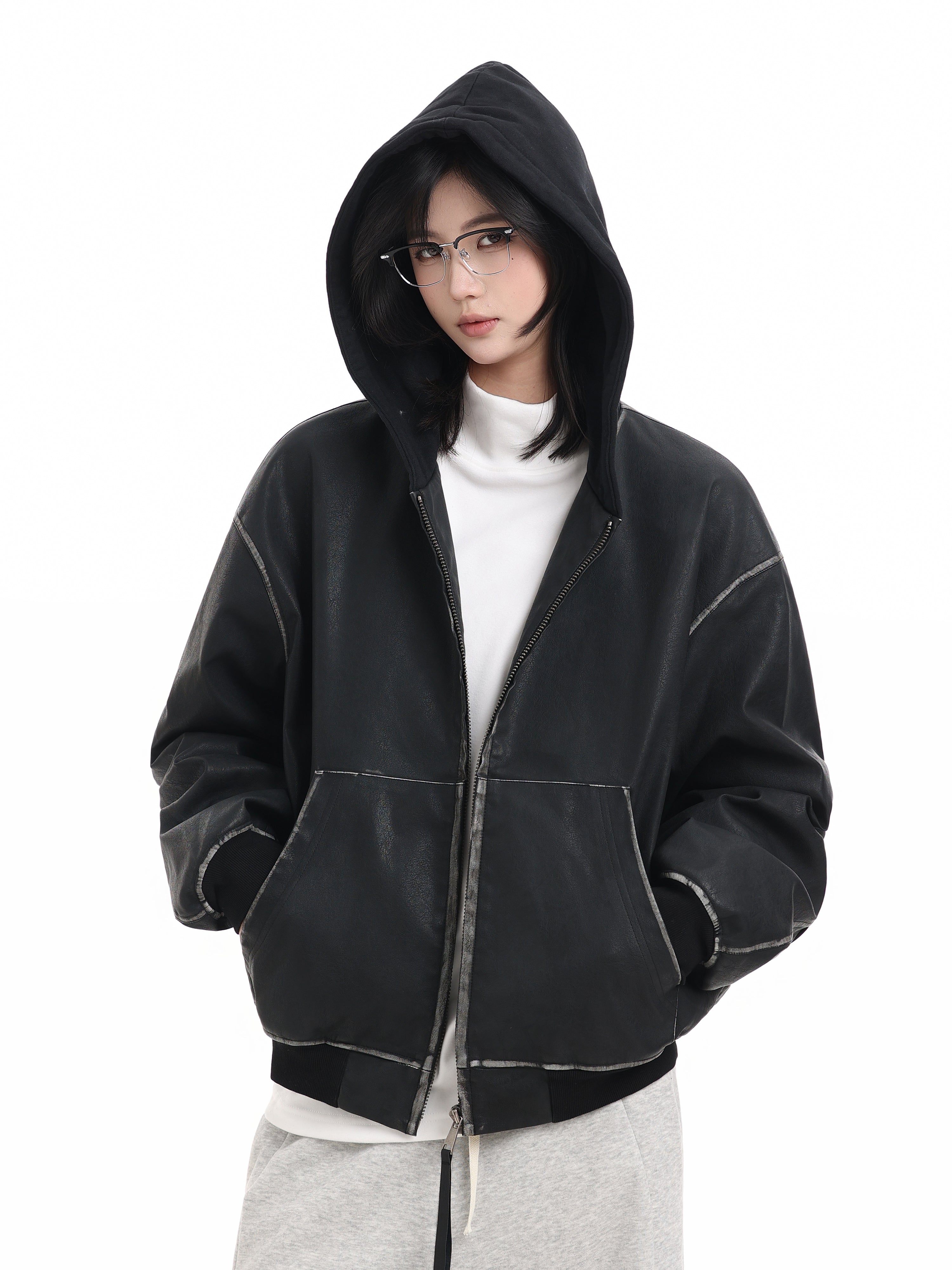 VISIBLEスティッチ・フーデッドブルゾン N6101