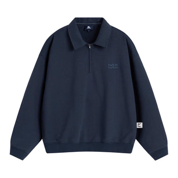 ルーズフィッドハーフジップ襟付きスウェット N6034