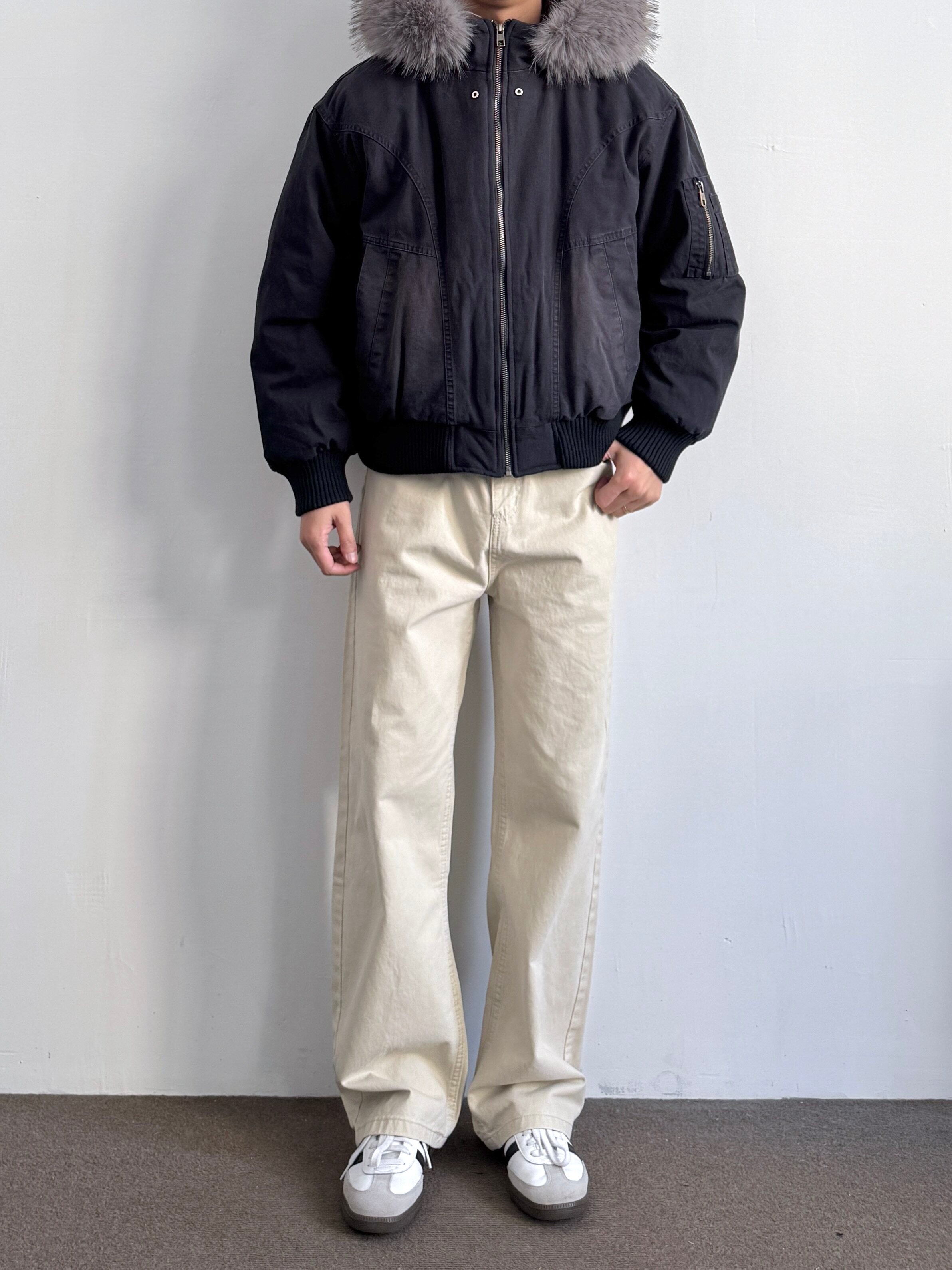 ヴィンテージ調 90ダウンフーディー　N6643