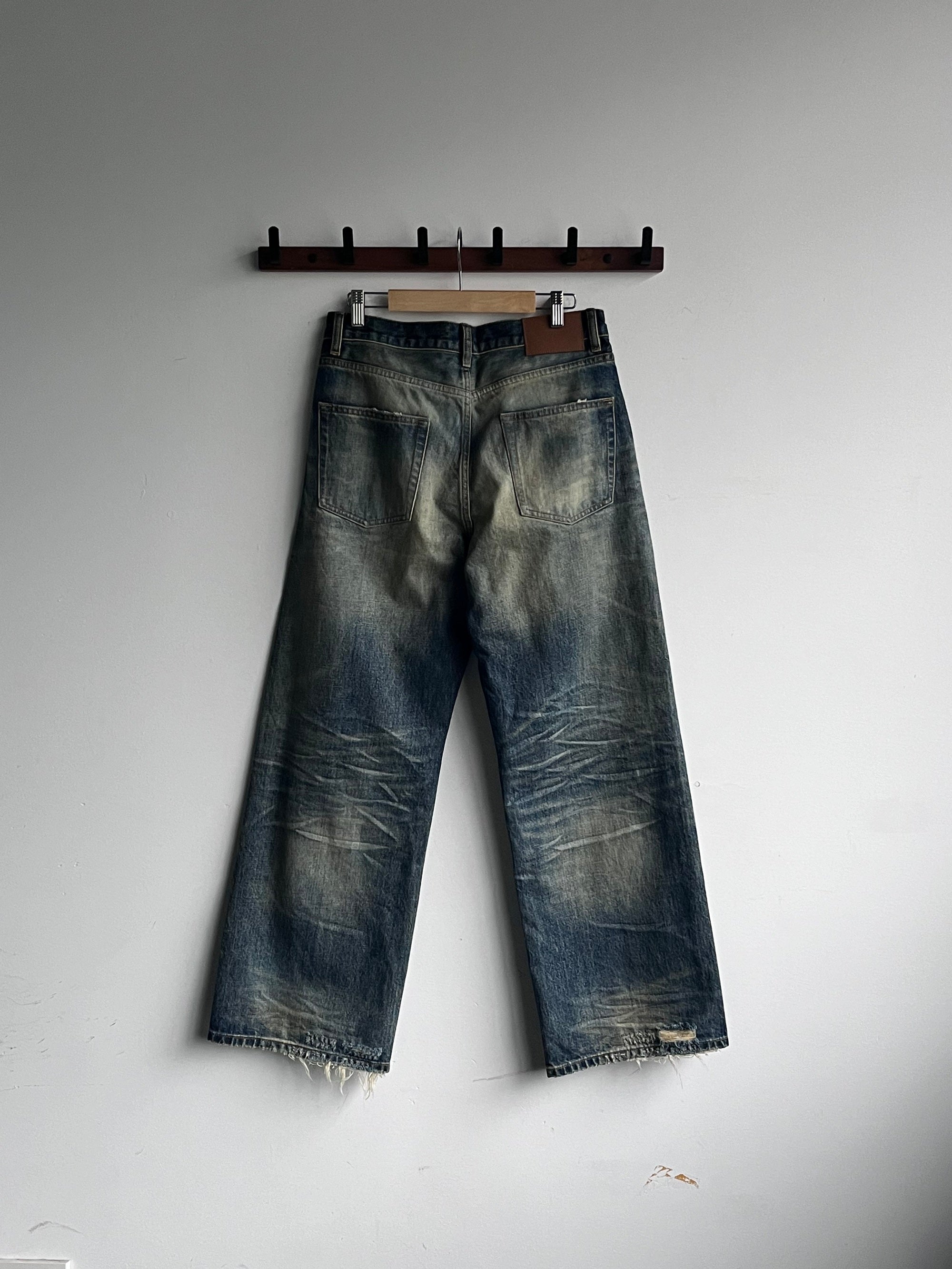 14.5oz・3Dウィスカーワイドストレートデニム N6246