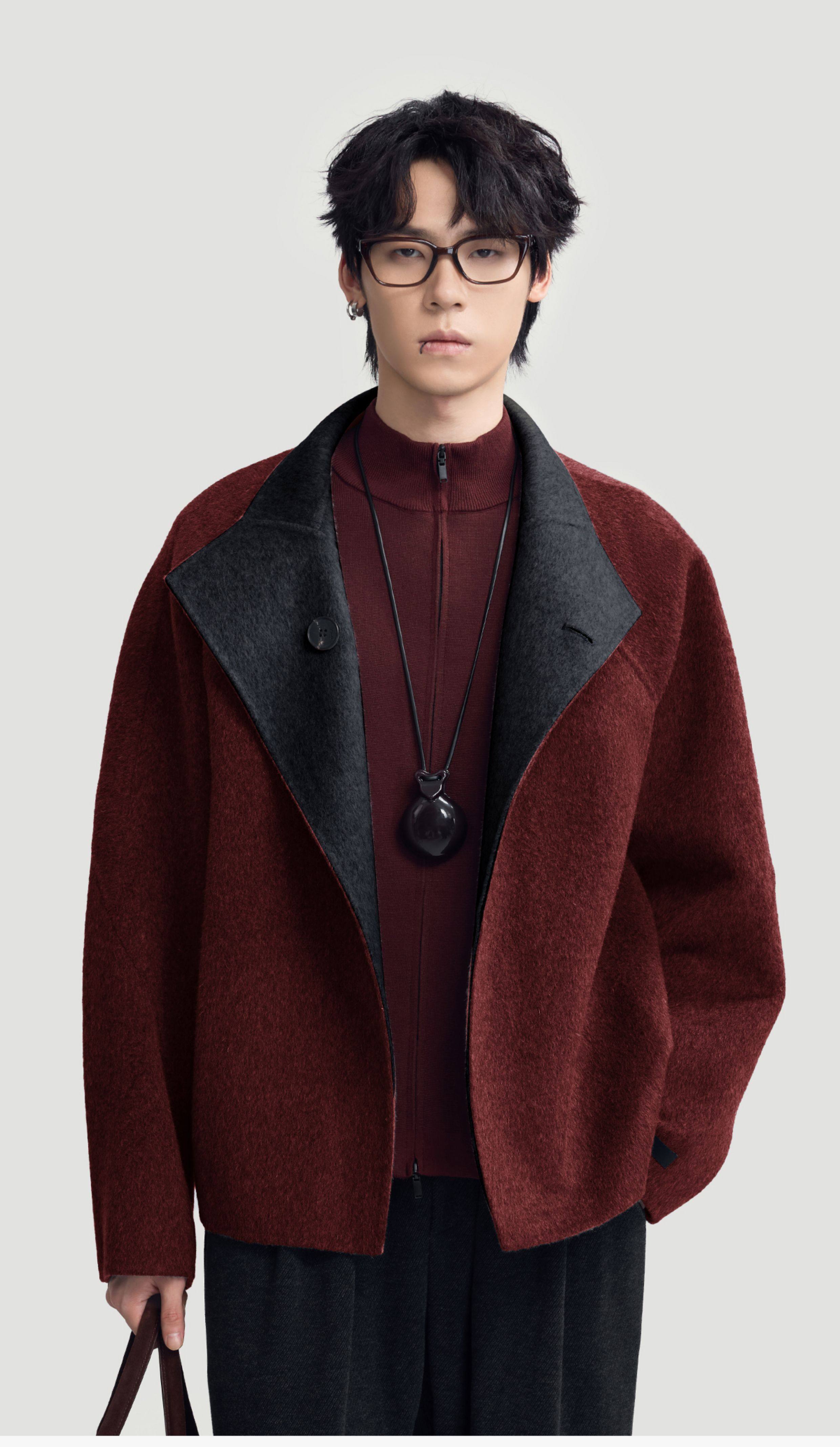 リバーシブル ダブルフェイス ウールコート N6476