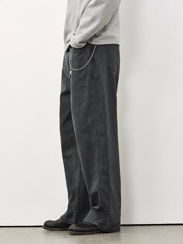 ウォッシュドカーブデニム ワイドバギーパンツ N5795