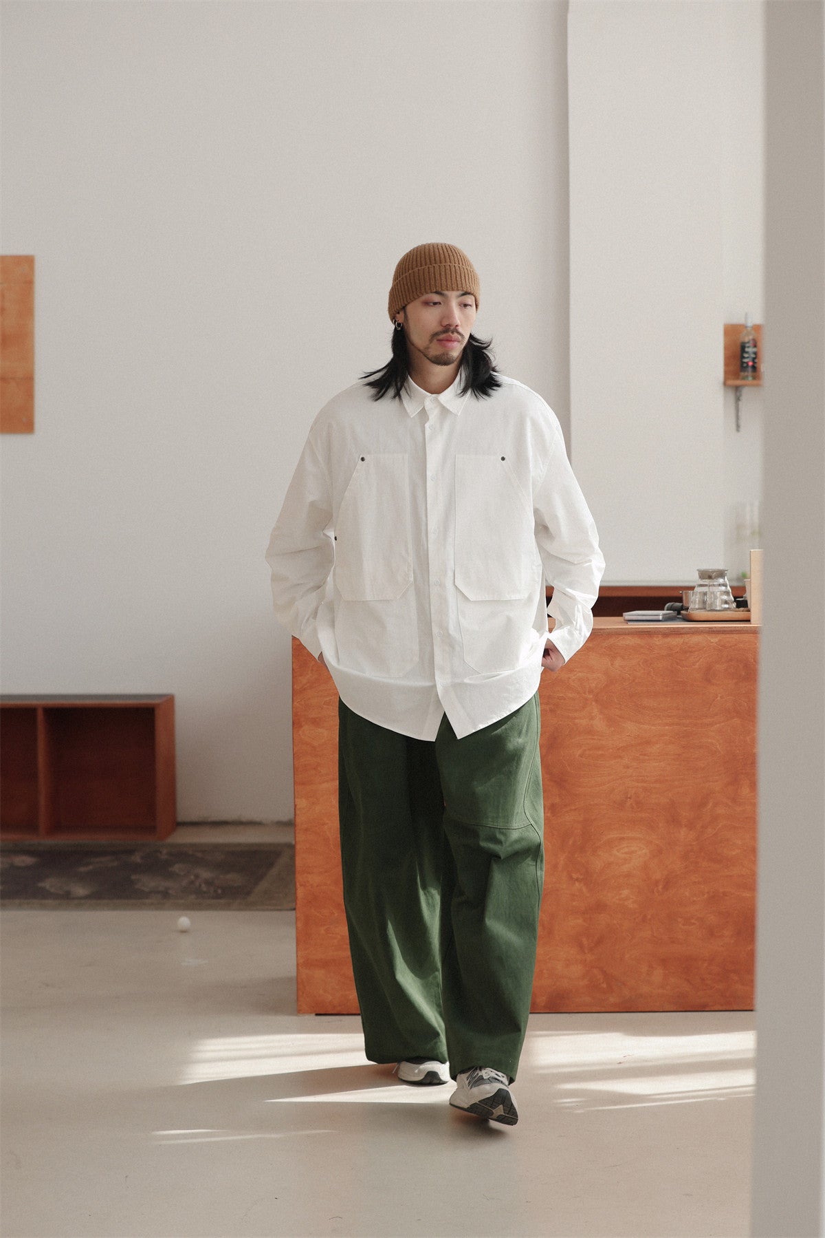 スタッズアクセント ワークシャツジャケット N6724