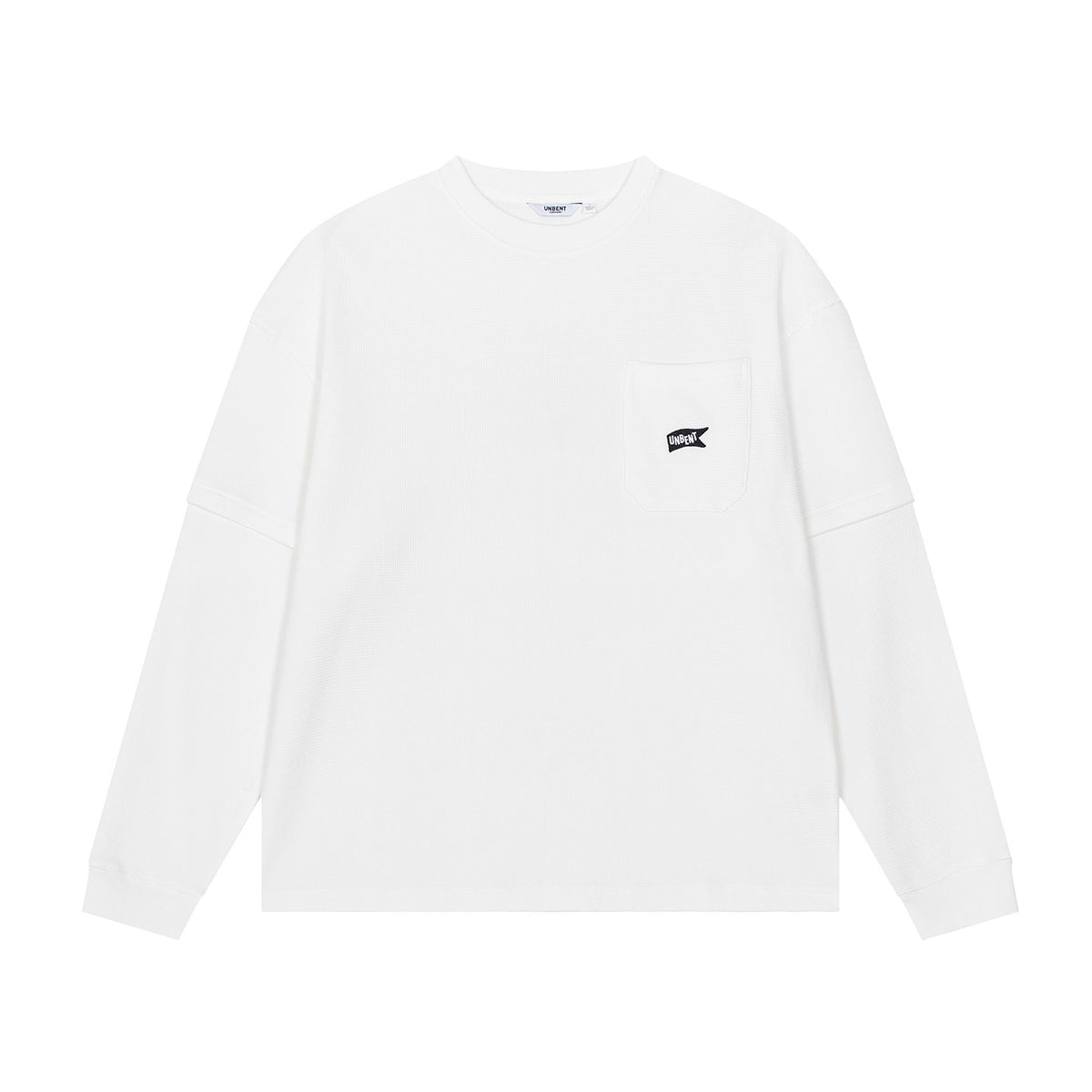 レイヤードポケット刺繍ワッフルロングTシャツ N7300