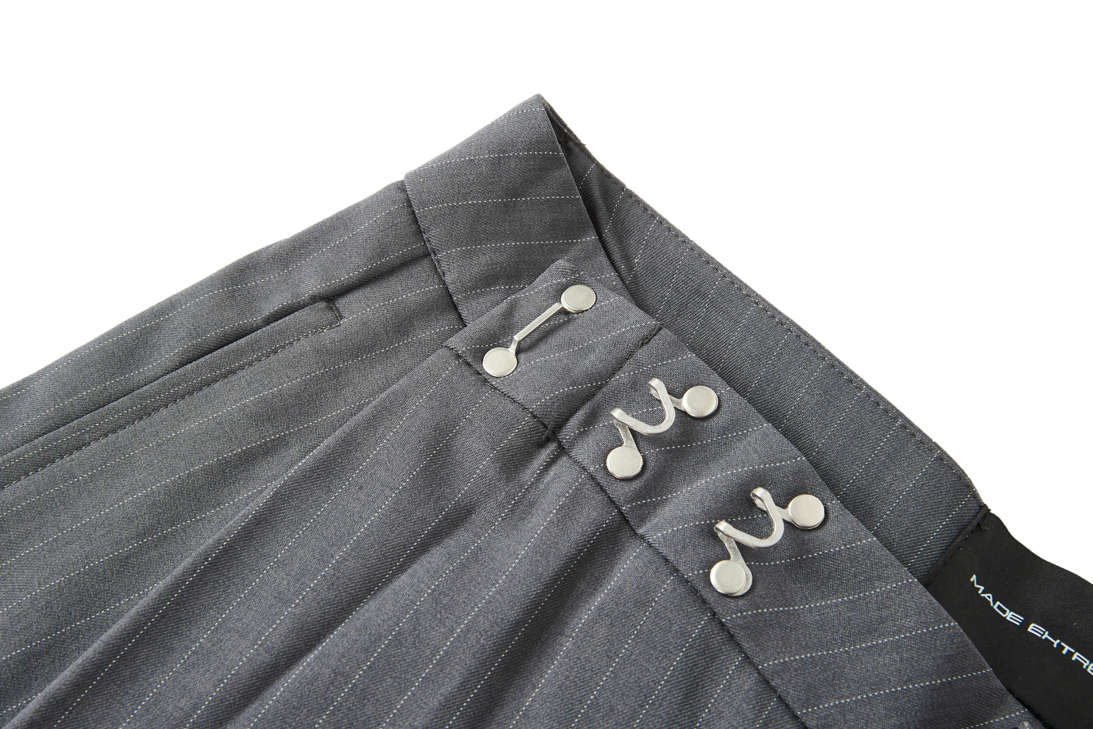 ピンストライプ カーブワイドスラックス　N6802