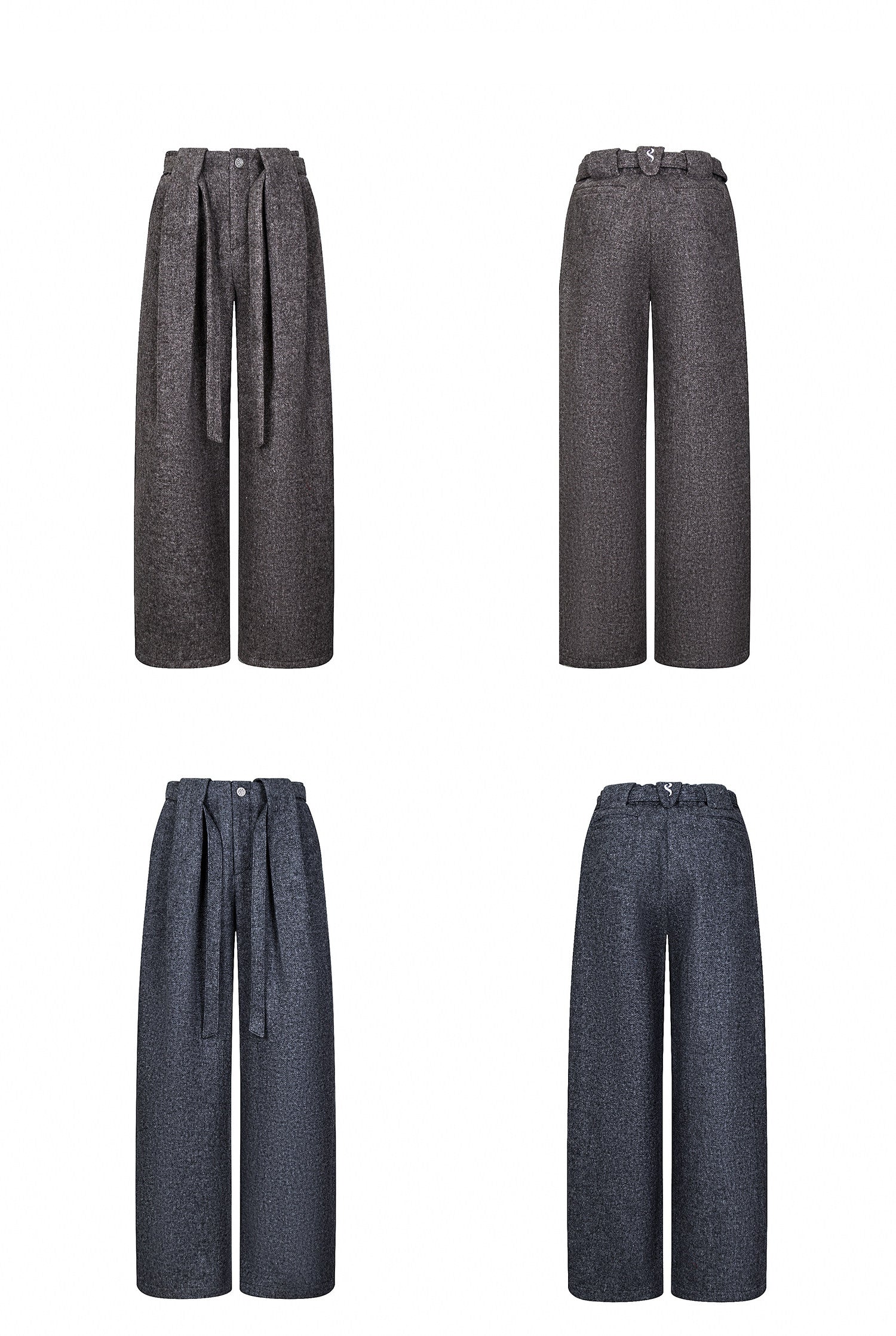 ウール花糸 700g Aラインプリーツスラックス　N6561