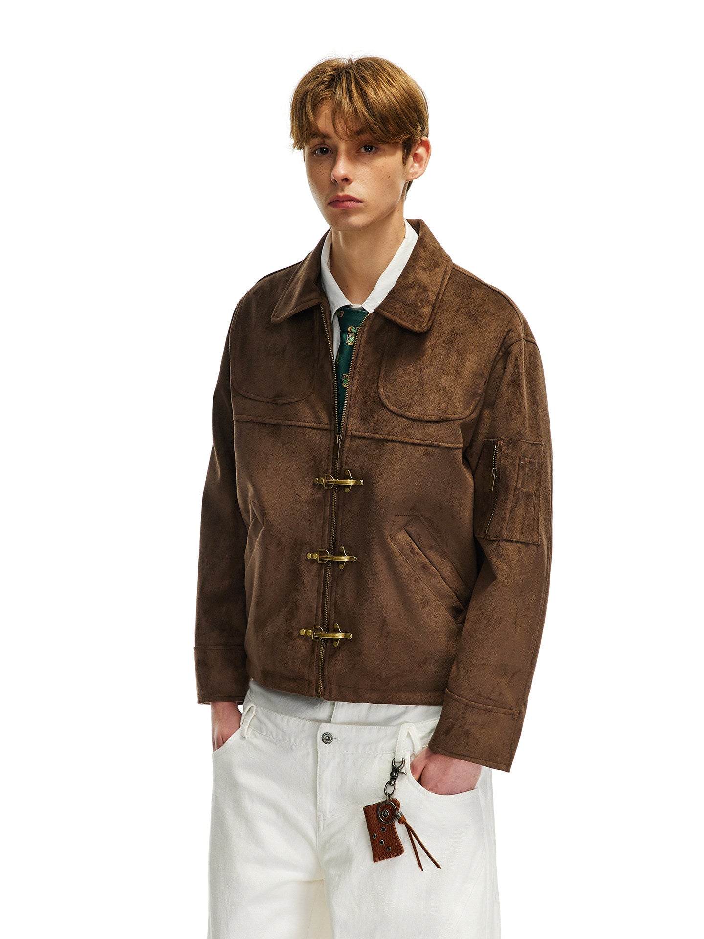 ヴィンテージスエード デコンストラクト ショートブルゾン　N6616