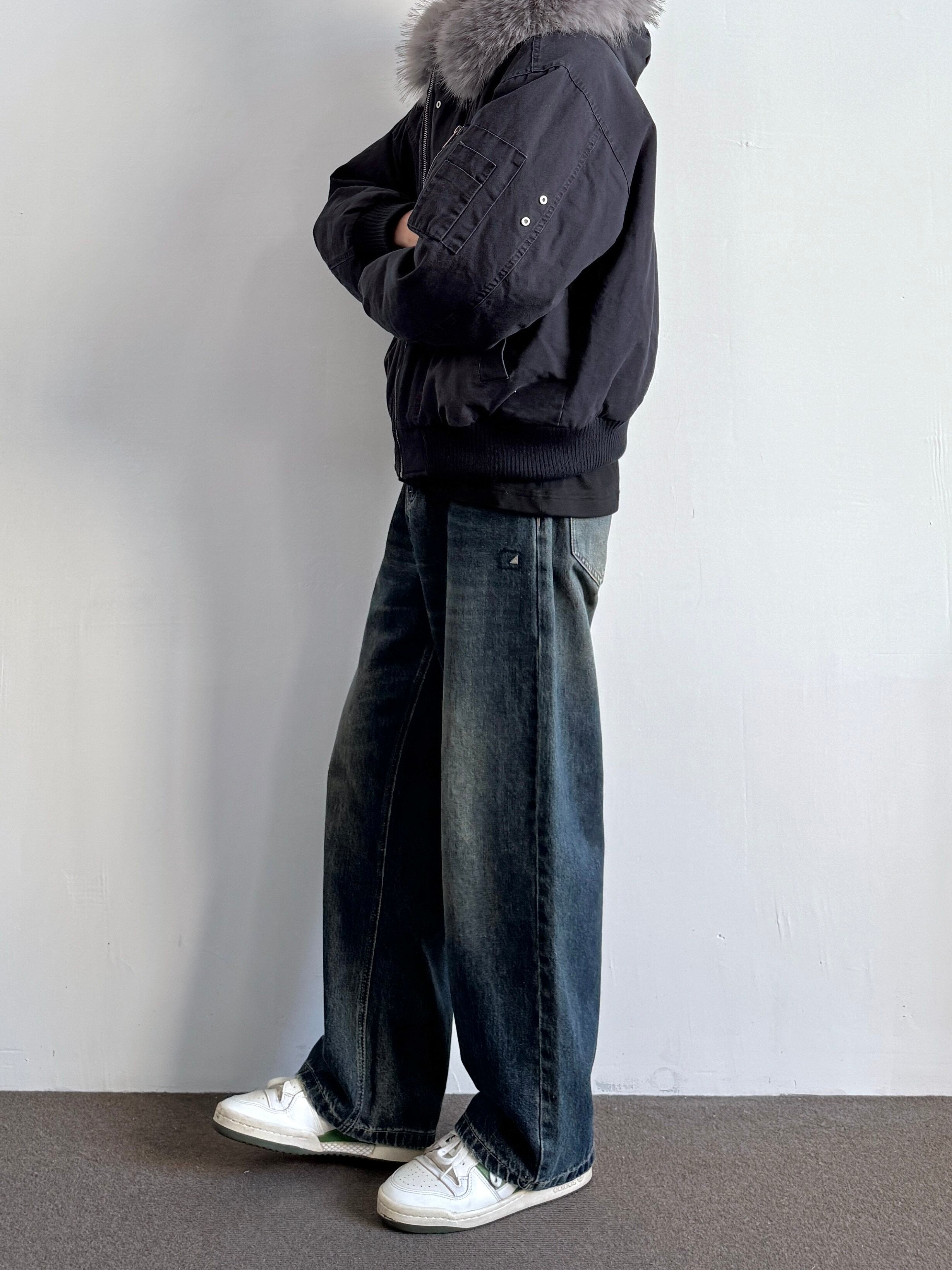 ヴィンテージ調 90ダウンフーディー　N6643