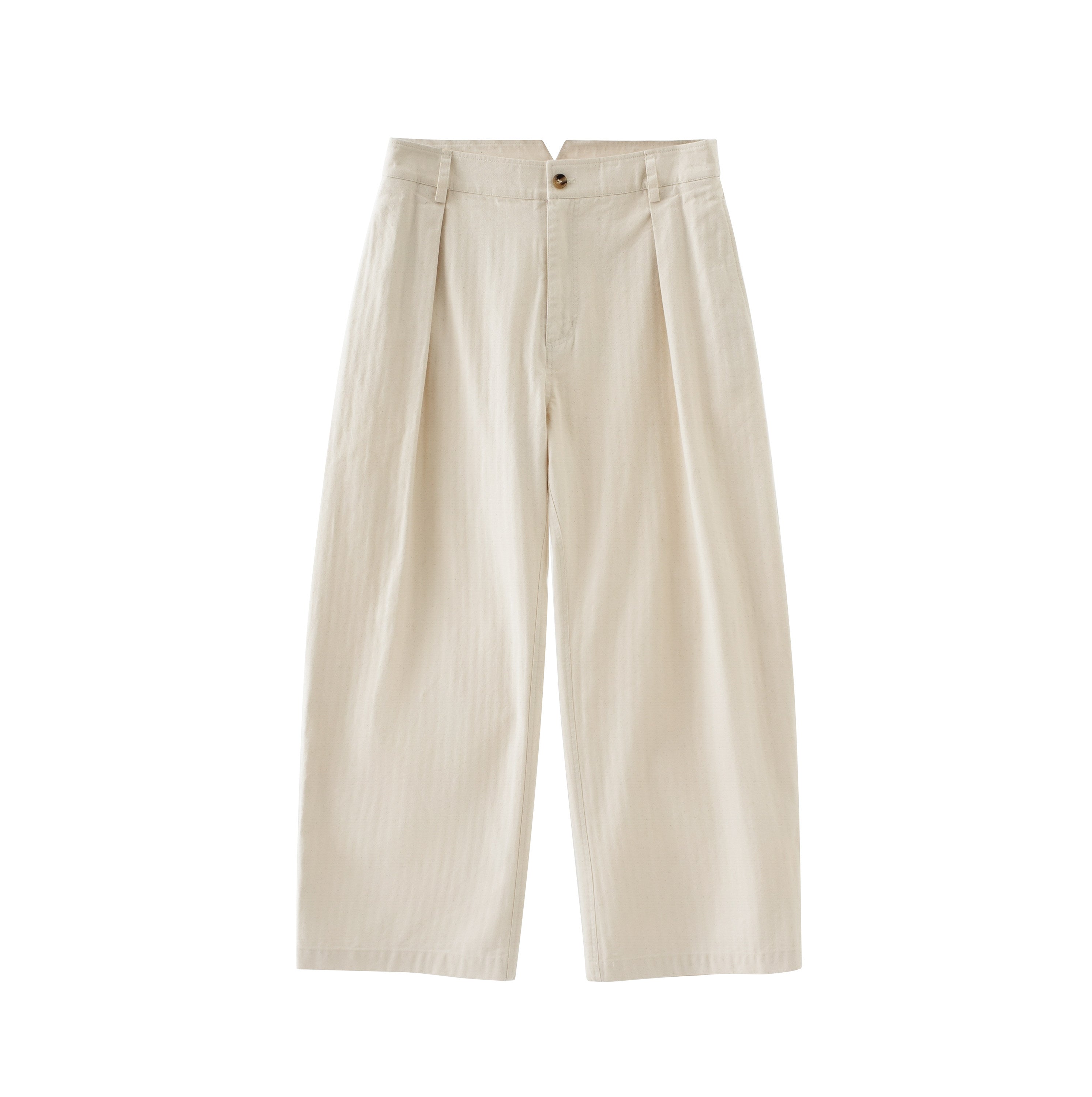 酵素ウォッシュ コットンツイル ワイドストレートパンツ　N6385