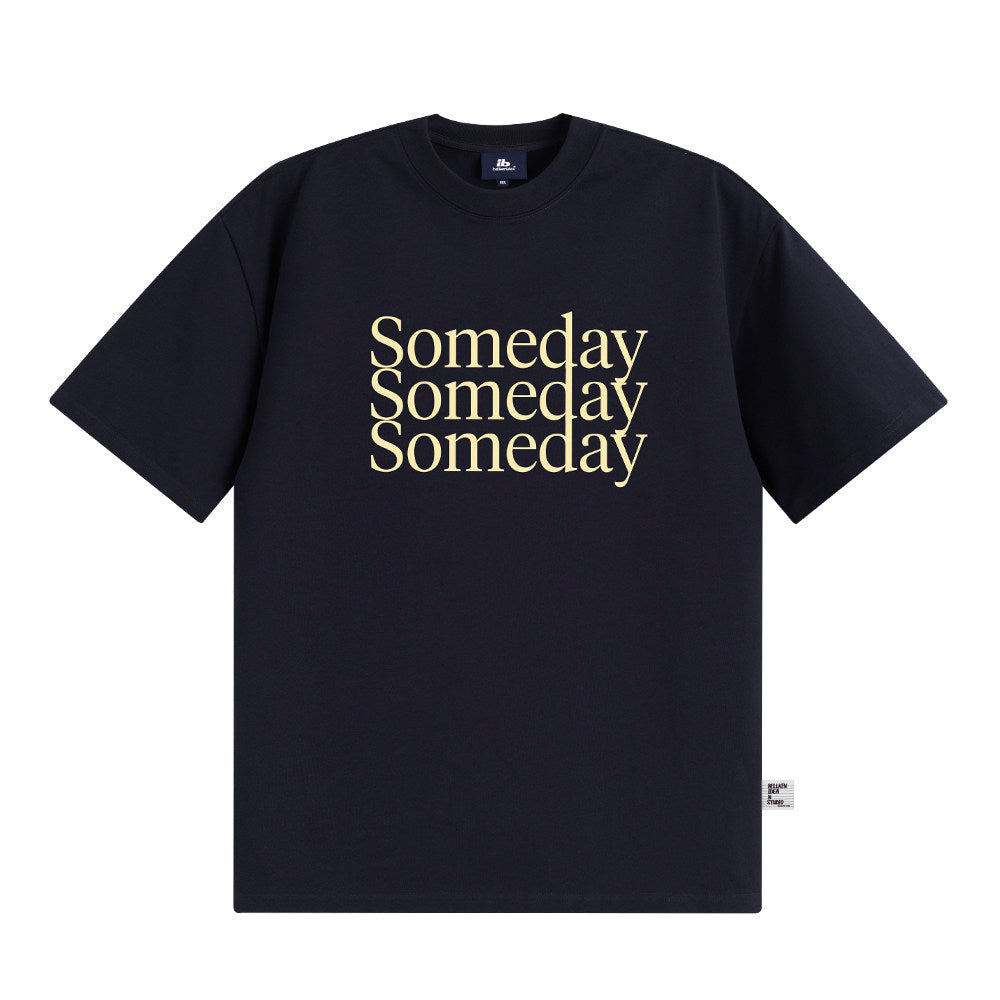 ピュアコットン タイポグラフィプリント ルーズTシャツ N6998