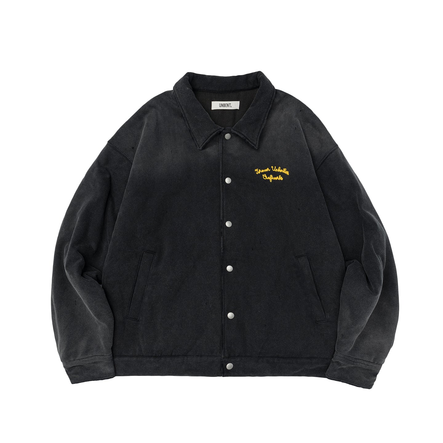 ヴィンテージ加工 刺繍入り 中綿スウェットジャケット N6258