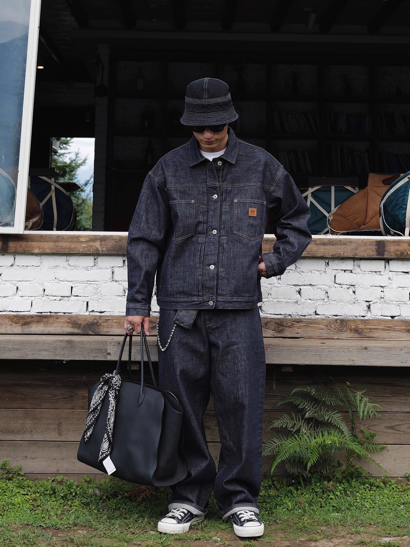 16ozスラブデニム・ワイドストレート N5999