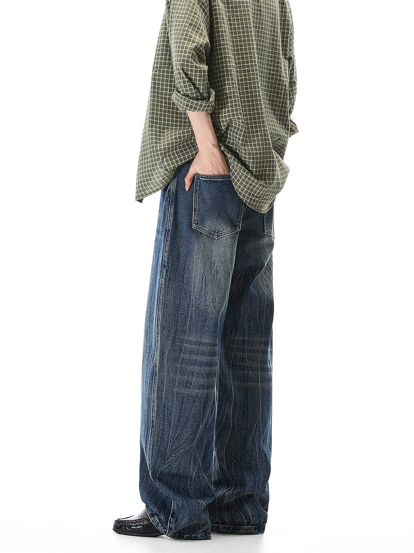 クリーンフィット ライトニングウォッシュデニム　N6505