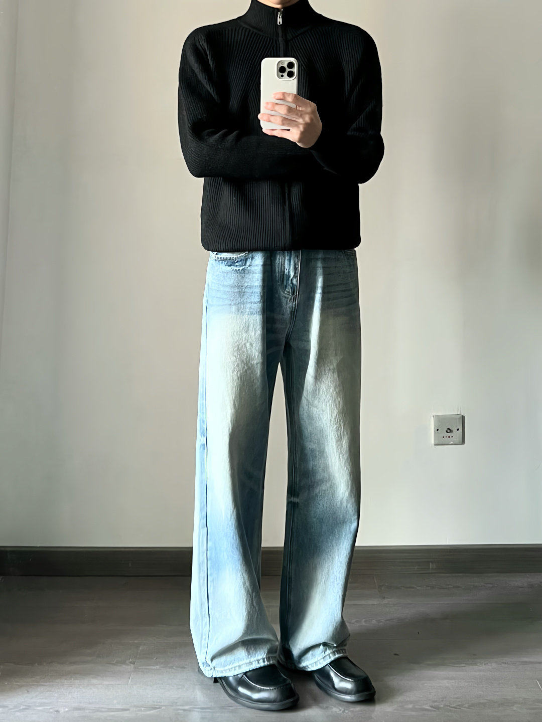 ハイネックジップ ニットカーディガン　N6627