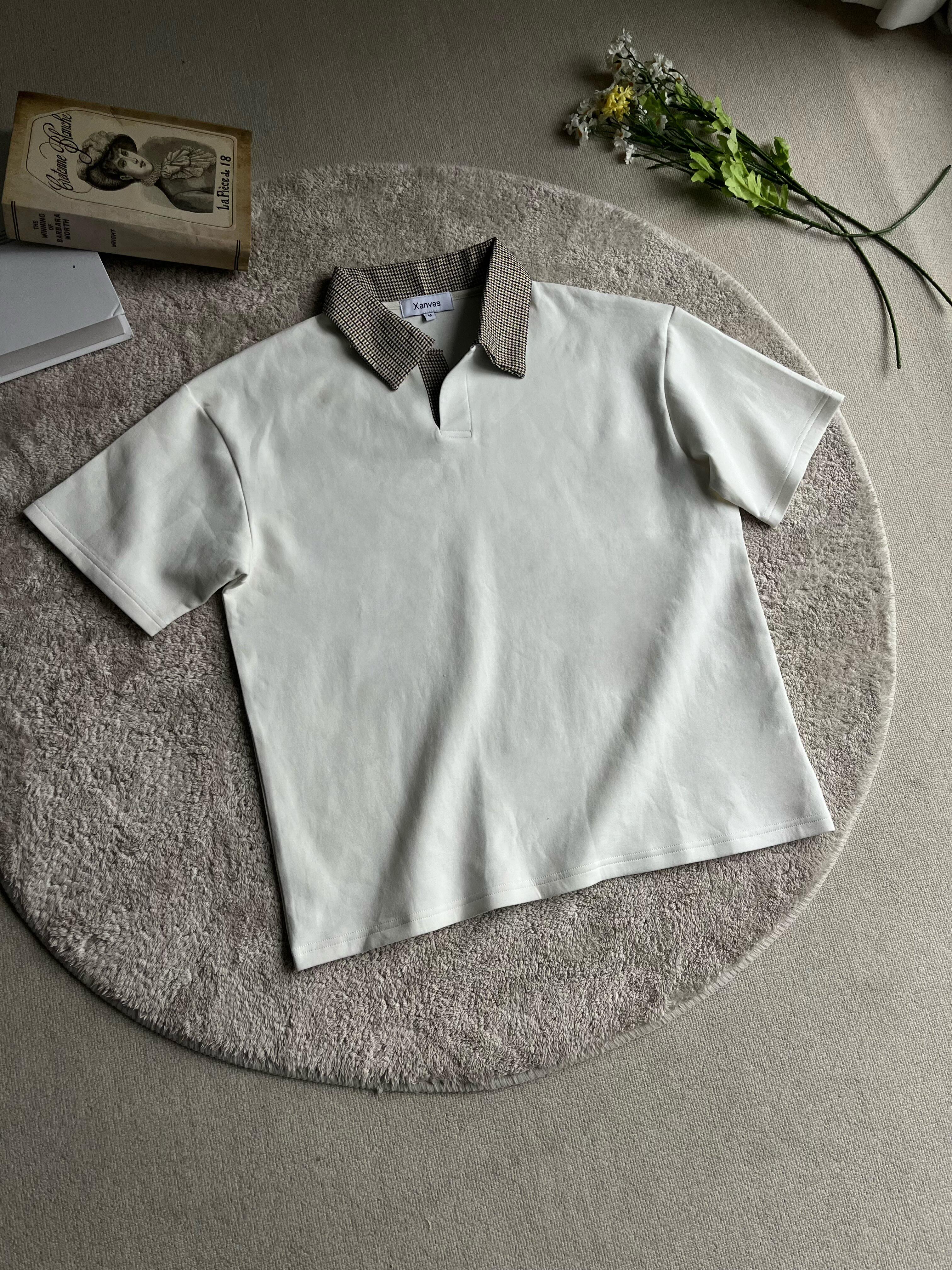 千鳥格子 切替 アイスタッチ ポロTシャツ N6834