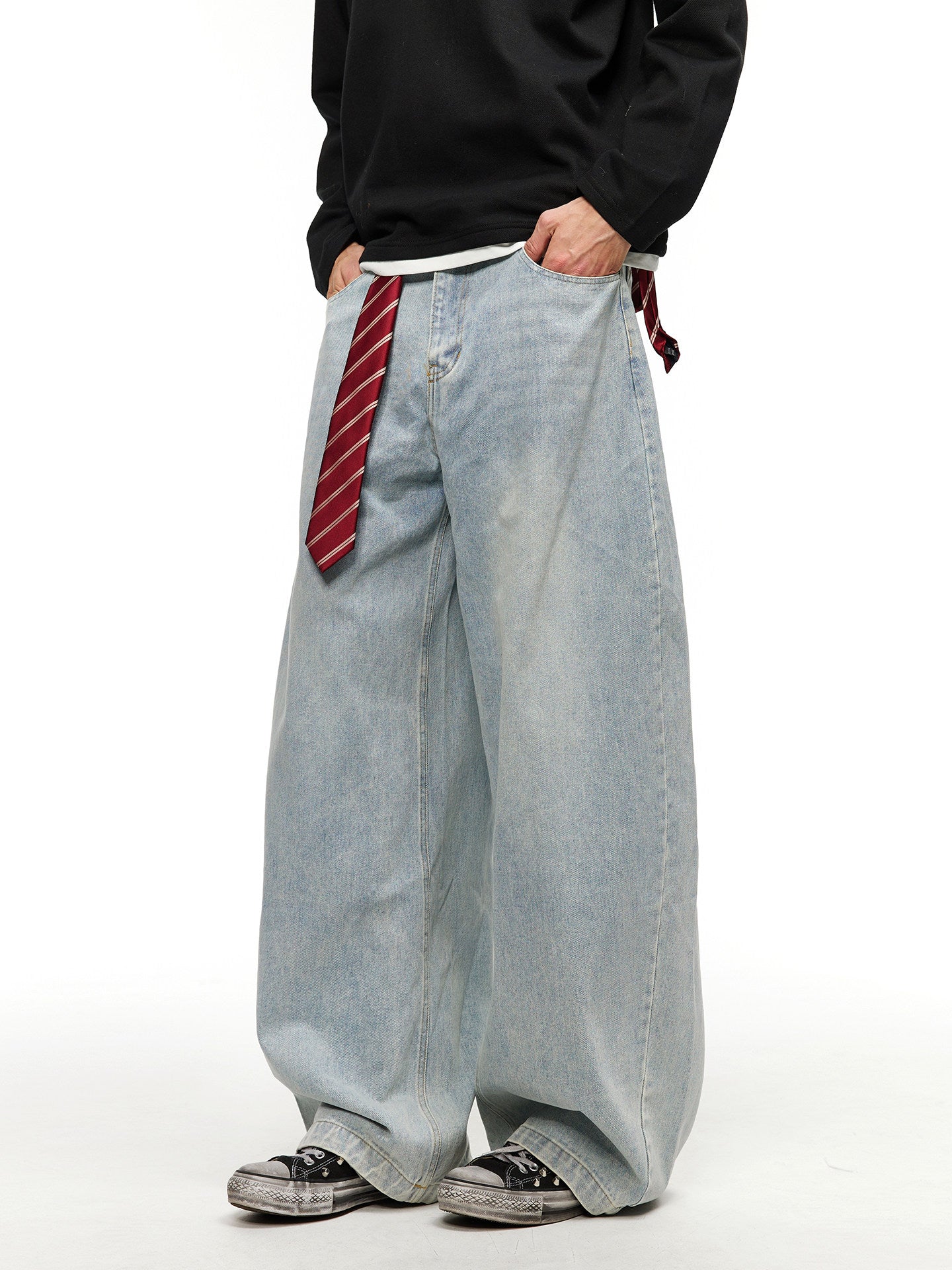 ヴィンテージドレープ カーブワイドデニム N6549