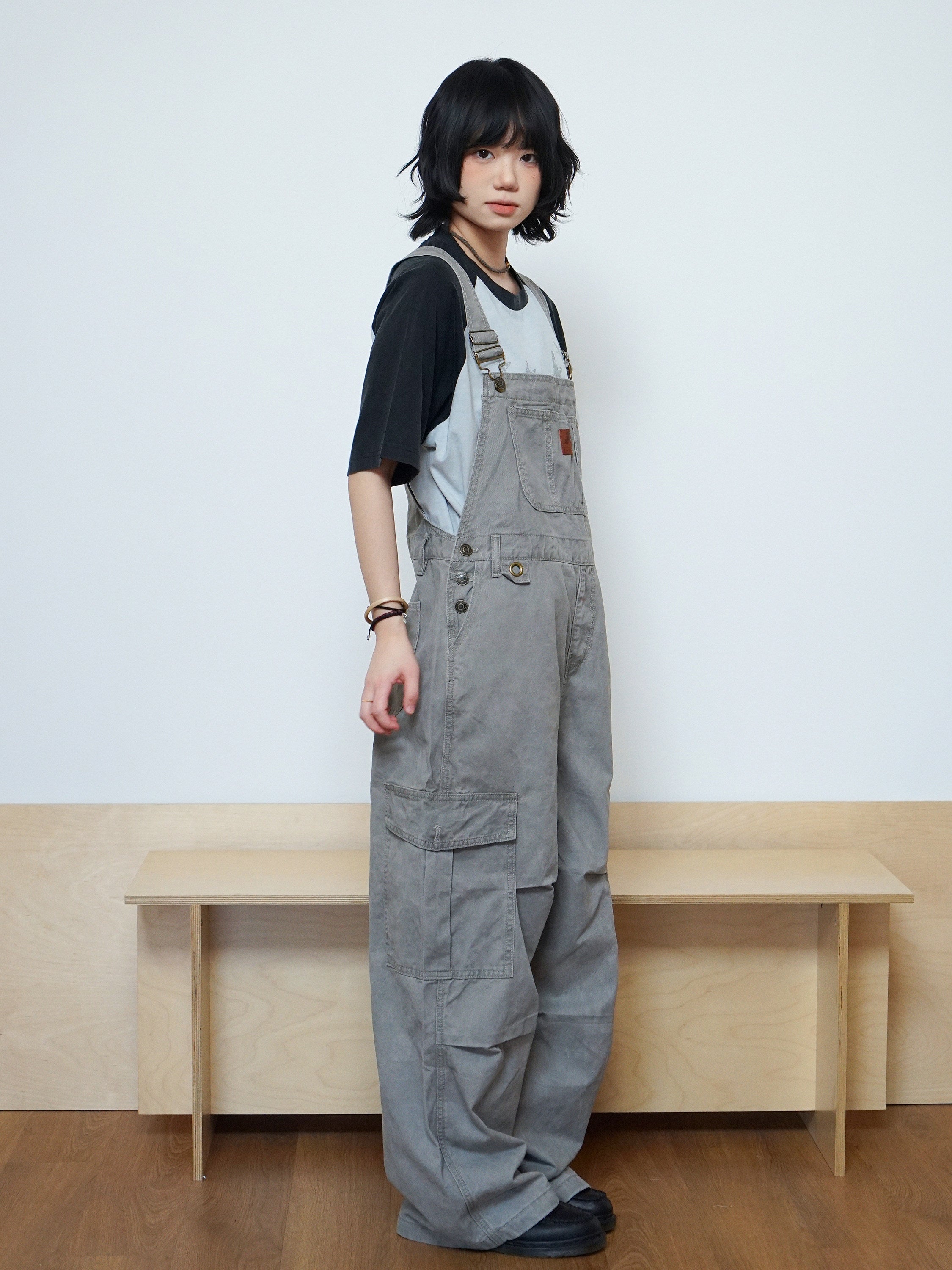 ヴィンテージウォッシュ オーバーオールパンツ　N6779