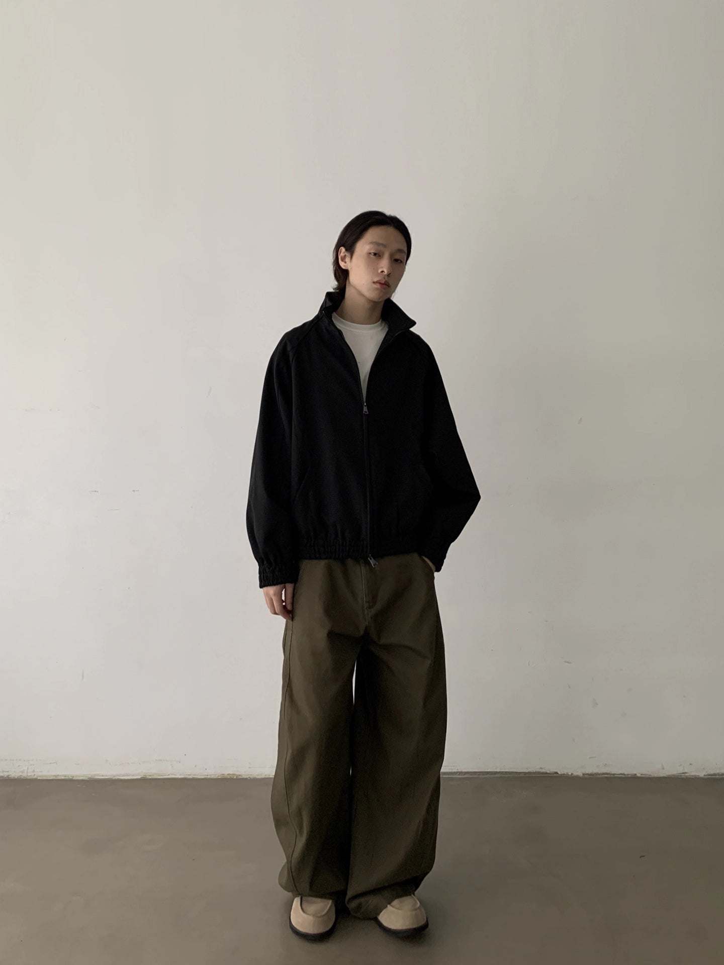 “デコンストラクション”・スタンドカラージャケット　N6077