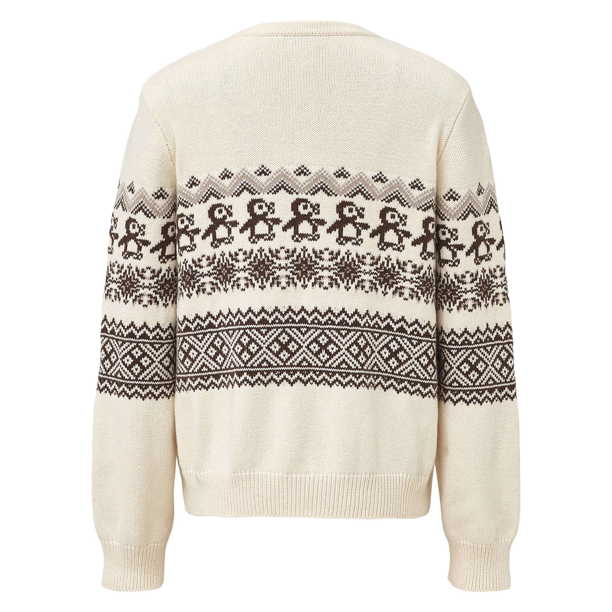 ペンギンモチーフ・フェアアイルヘンリーニット N6037