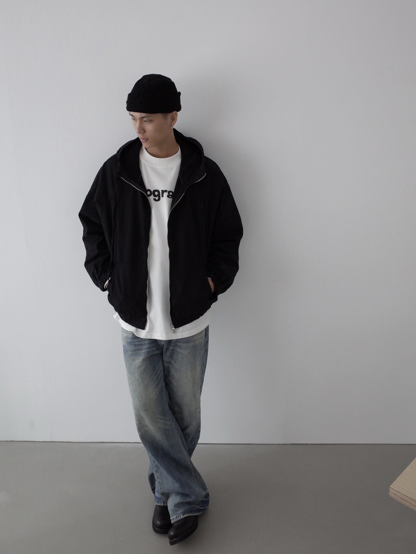 クリーンフィット・フーデッドブルゾン　N6198