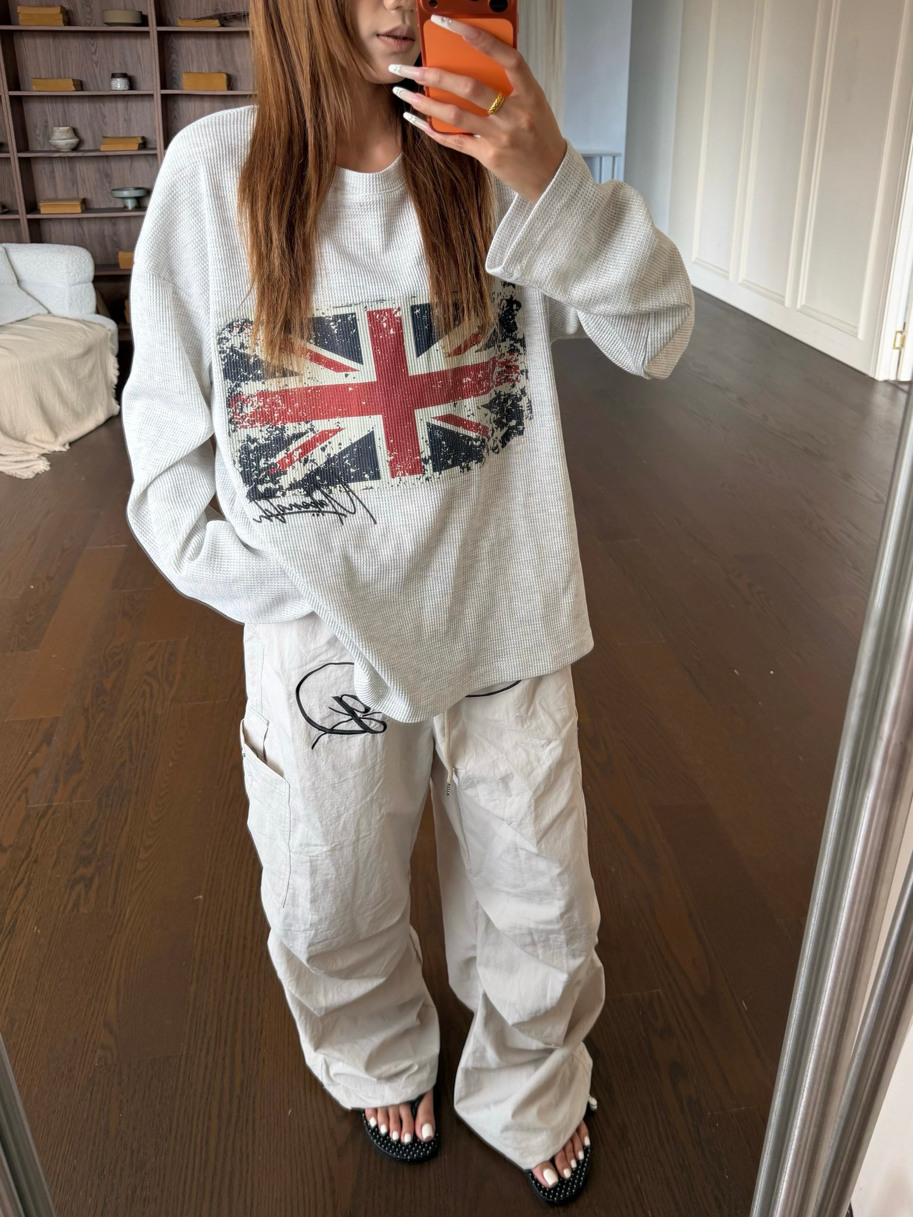 ワッフルヴィンテージフラッグTシャツ N7273