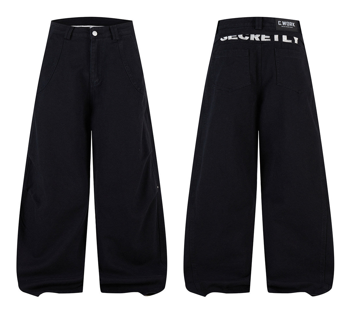 カーブライン グラフィック ワイドデニム　N6617