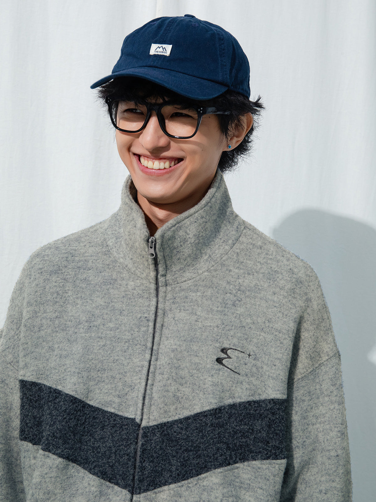 280Gラビットファーニットバイカラージップブルゾン　N6243