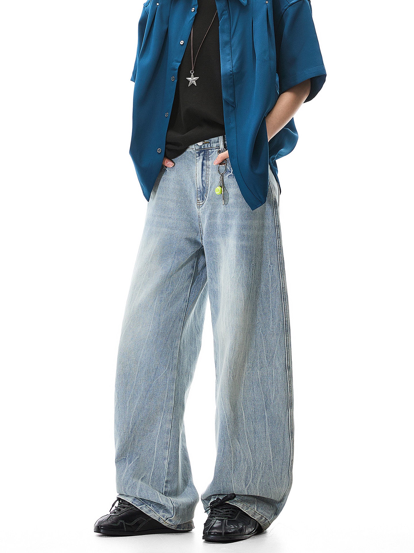 クリーンフィット ライトニングウォッシュデニム　N6505