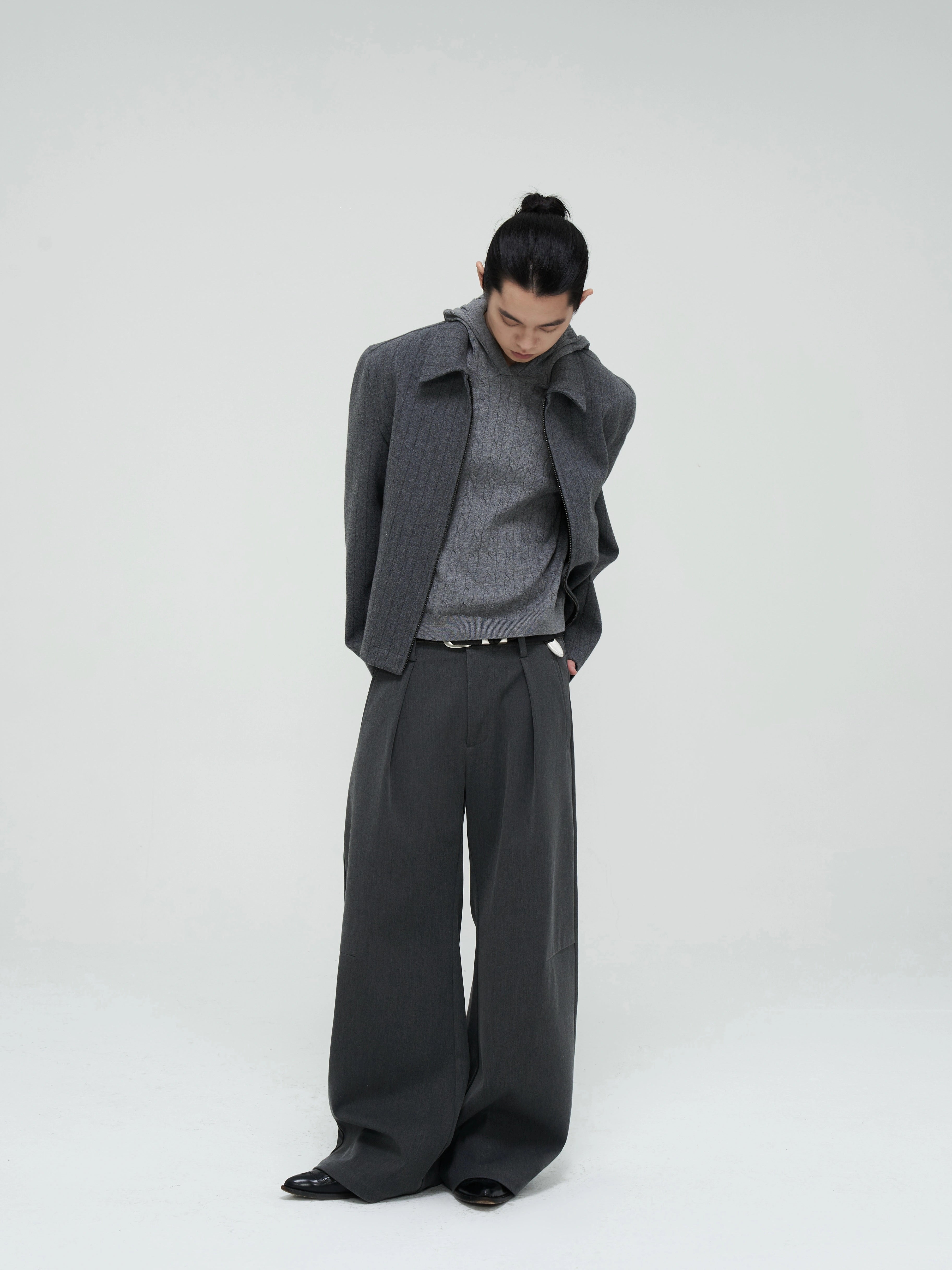 アークシルエット プリーツドレープスラックス N5989