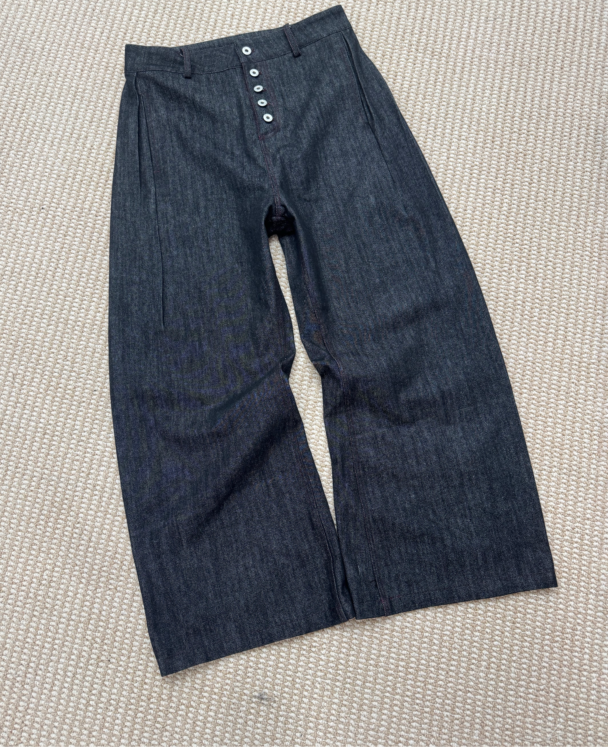 5ボタン原デニム カーブバナナパンツ N6516