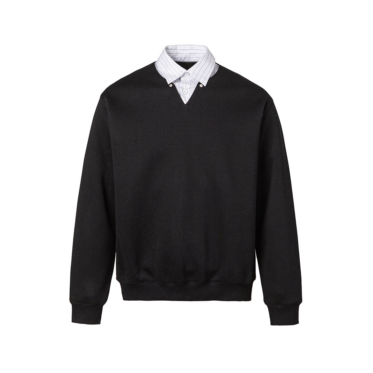 レイヤード風 シャツカラースウェット N6797