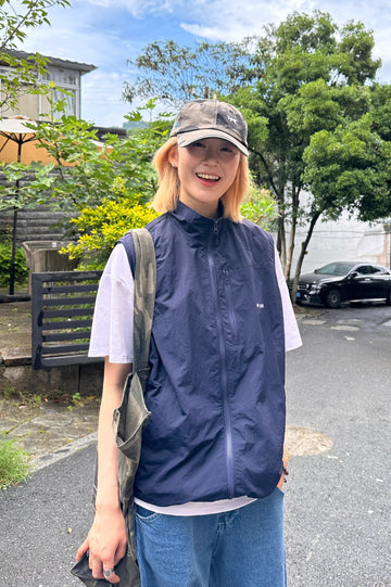 ナイロン・ジップアップベスト / Waterproof nylon zip vest N5610