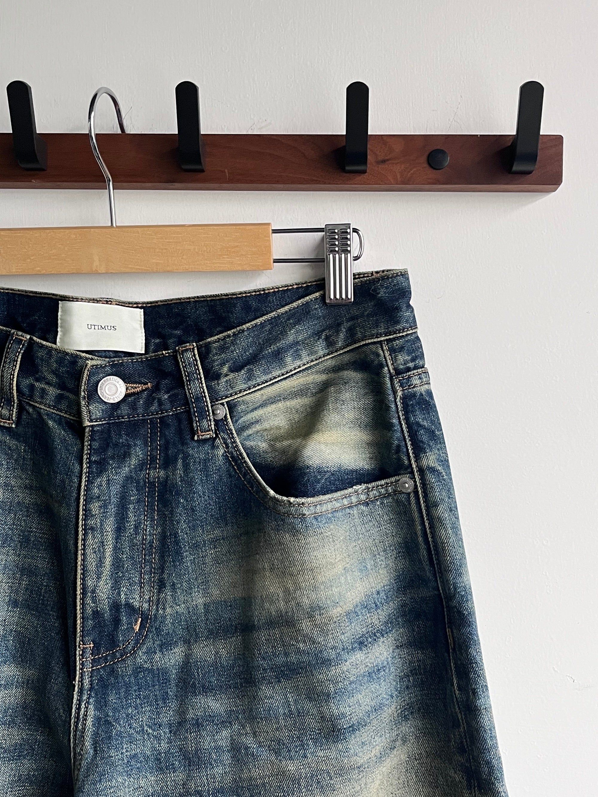 14.5oz・3Dウィスカーワイドストレートデニム N6246