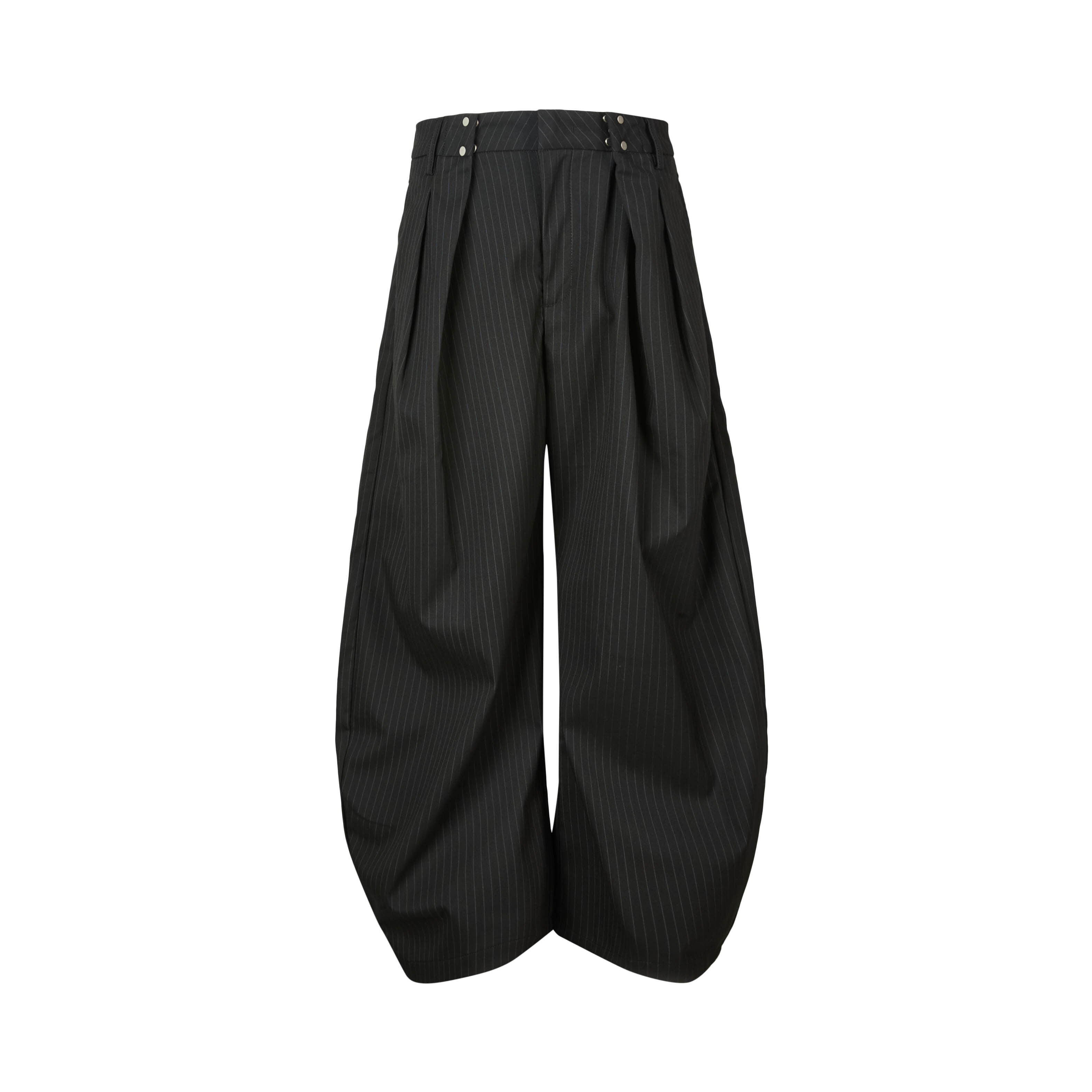 ピンストライプ カーブワイドスラックス　N6802