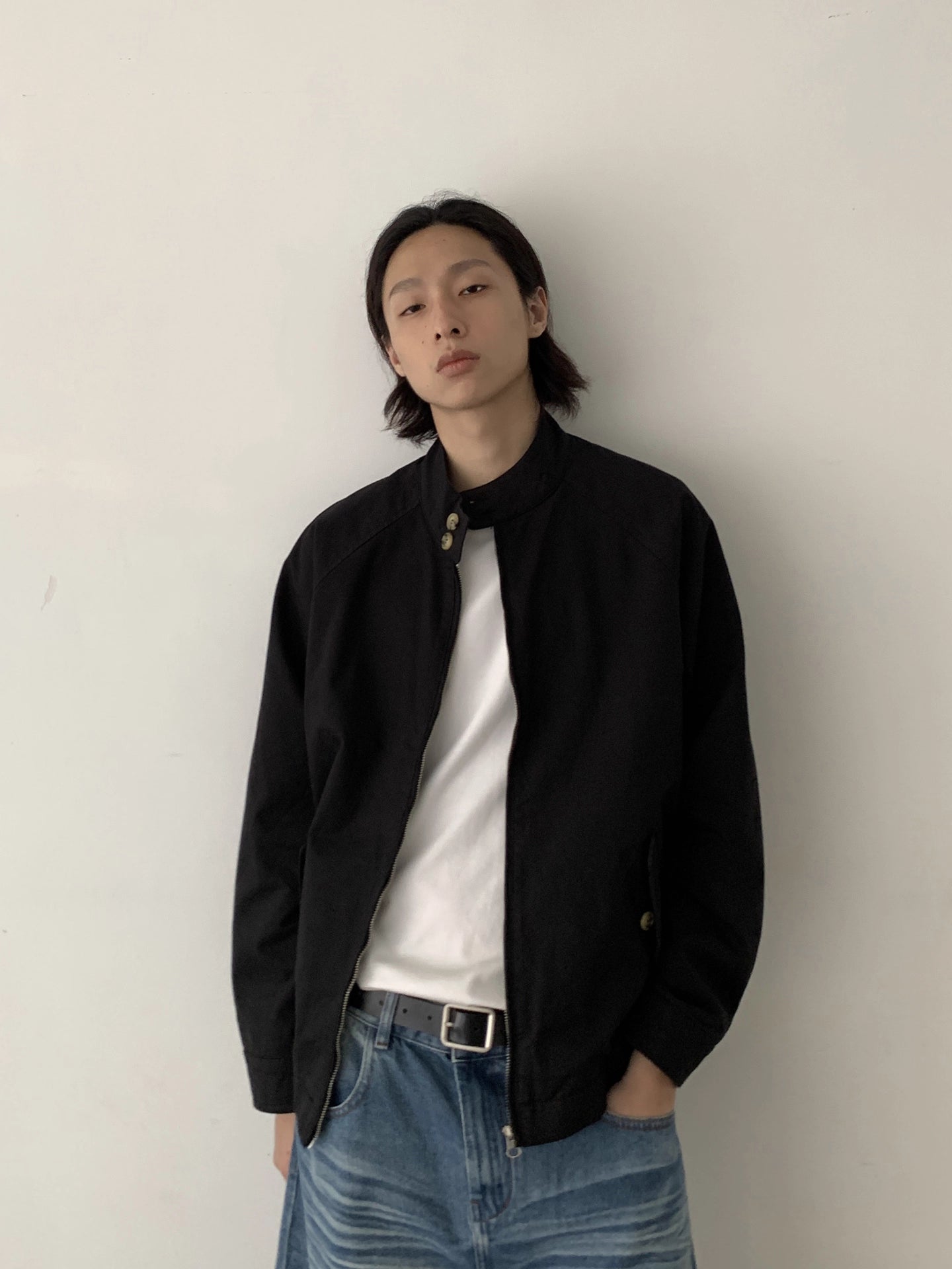 Noen クロップドラインブルゾン　ブラック Noen クロップドラインブルゾン ブラック Noen（ノエン）の