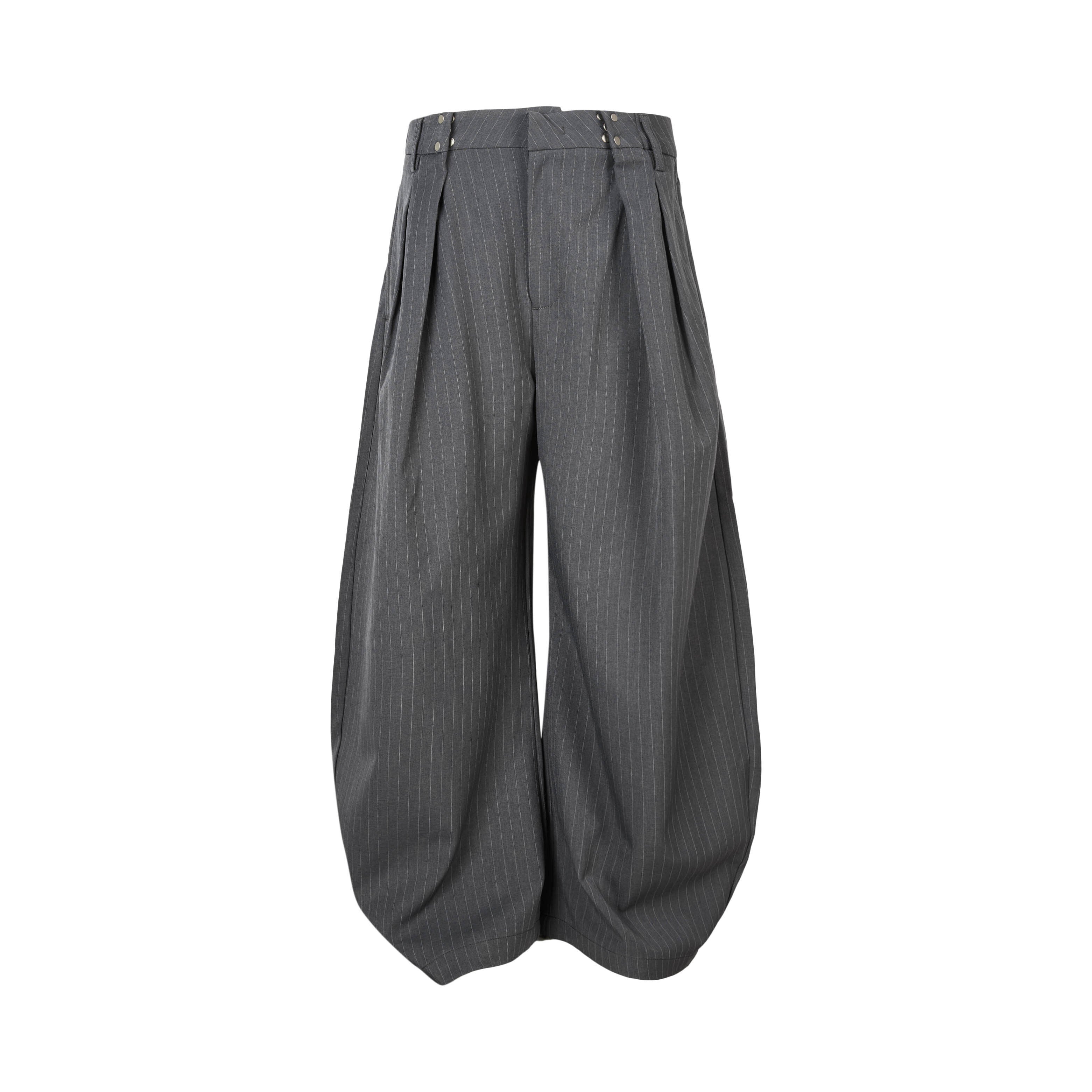 ピンストライプ カーブワイドスラックス　N6802